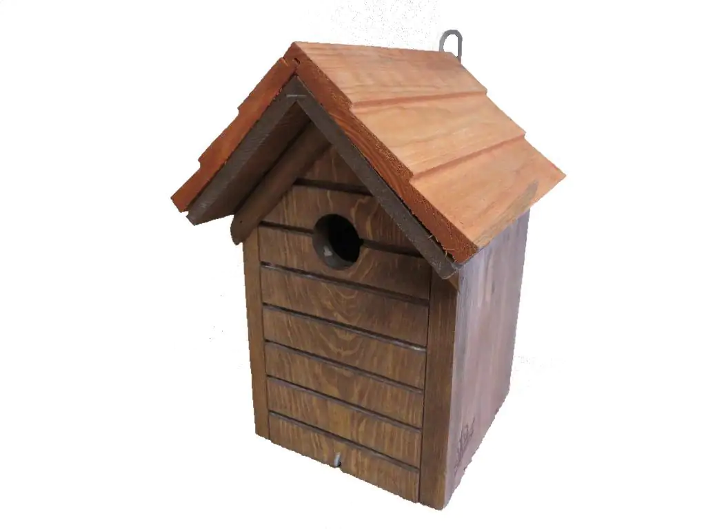 Nistkasten für Wildvögel 26 x 19,5 cm Einflugloch Ø 3 cm braun