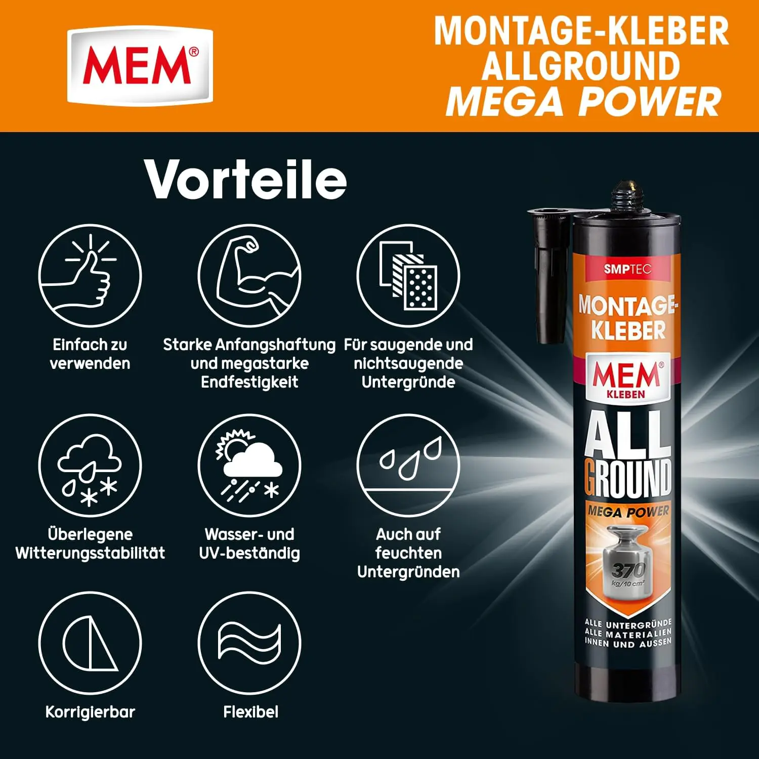 MEM Montagekleber Mega Power 2x 450 g