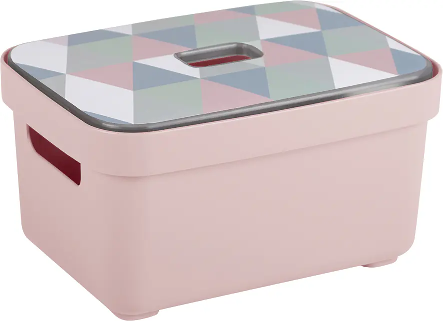 Sunware Aufbewahrungsbox Sigma Home mit Griffen 18 x 13 cm 2,5 L rosa