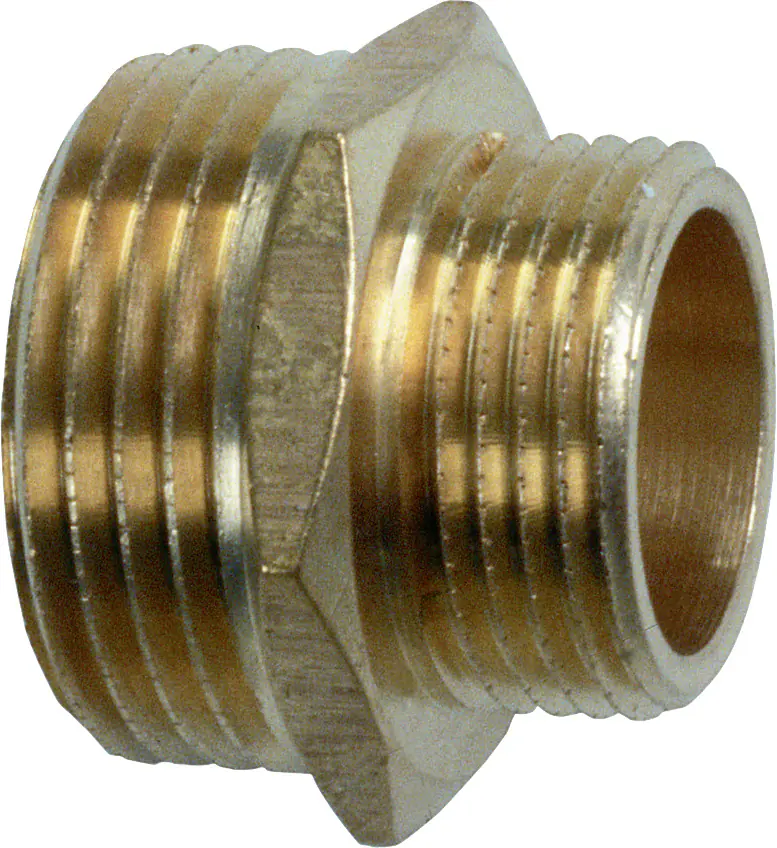 Meister Cornat Messing Gewindenippel AG 1" + AG 3/4"