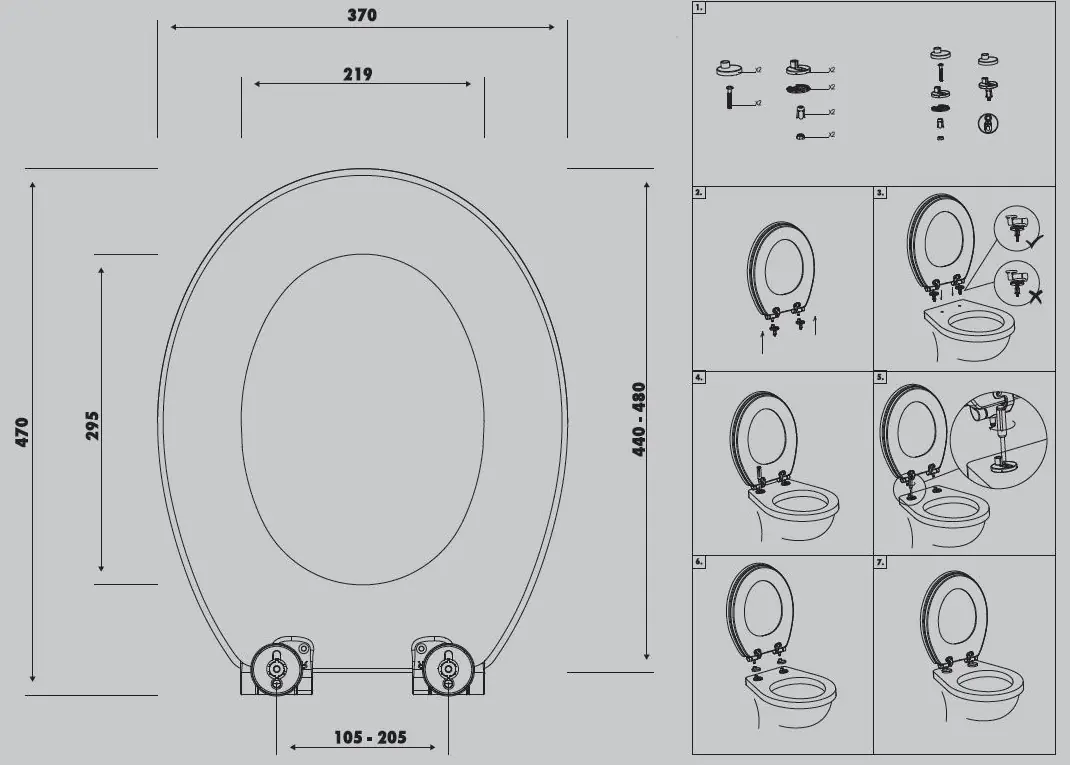 Primaster WC-Sitz mit Absenkautomatik Flower weiß