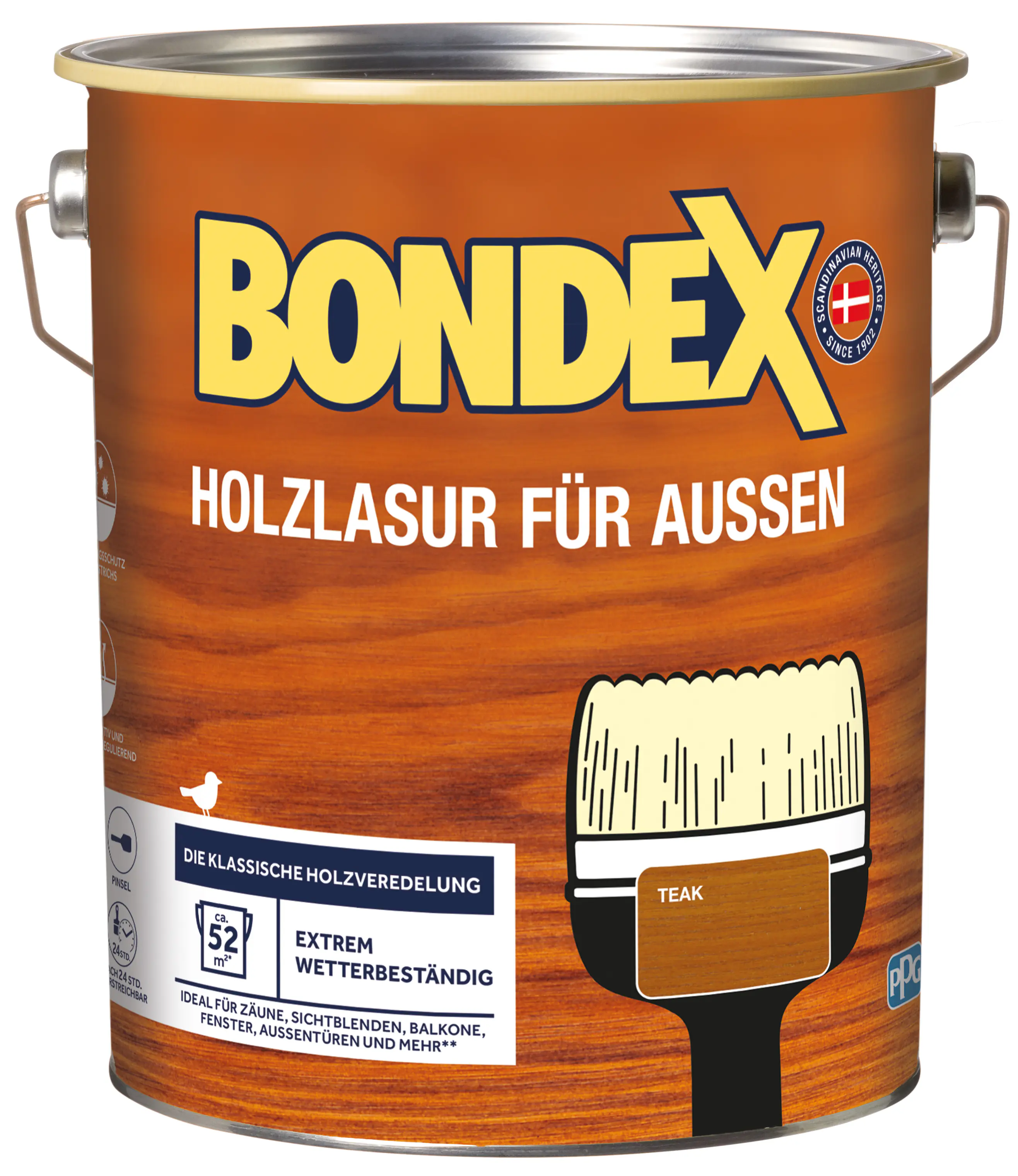 Bondex Holzlasur für Außen 4 L teak