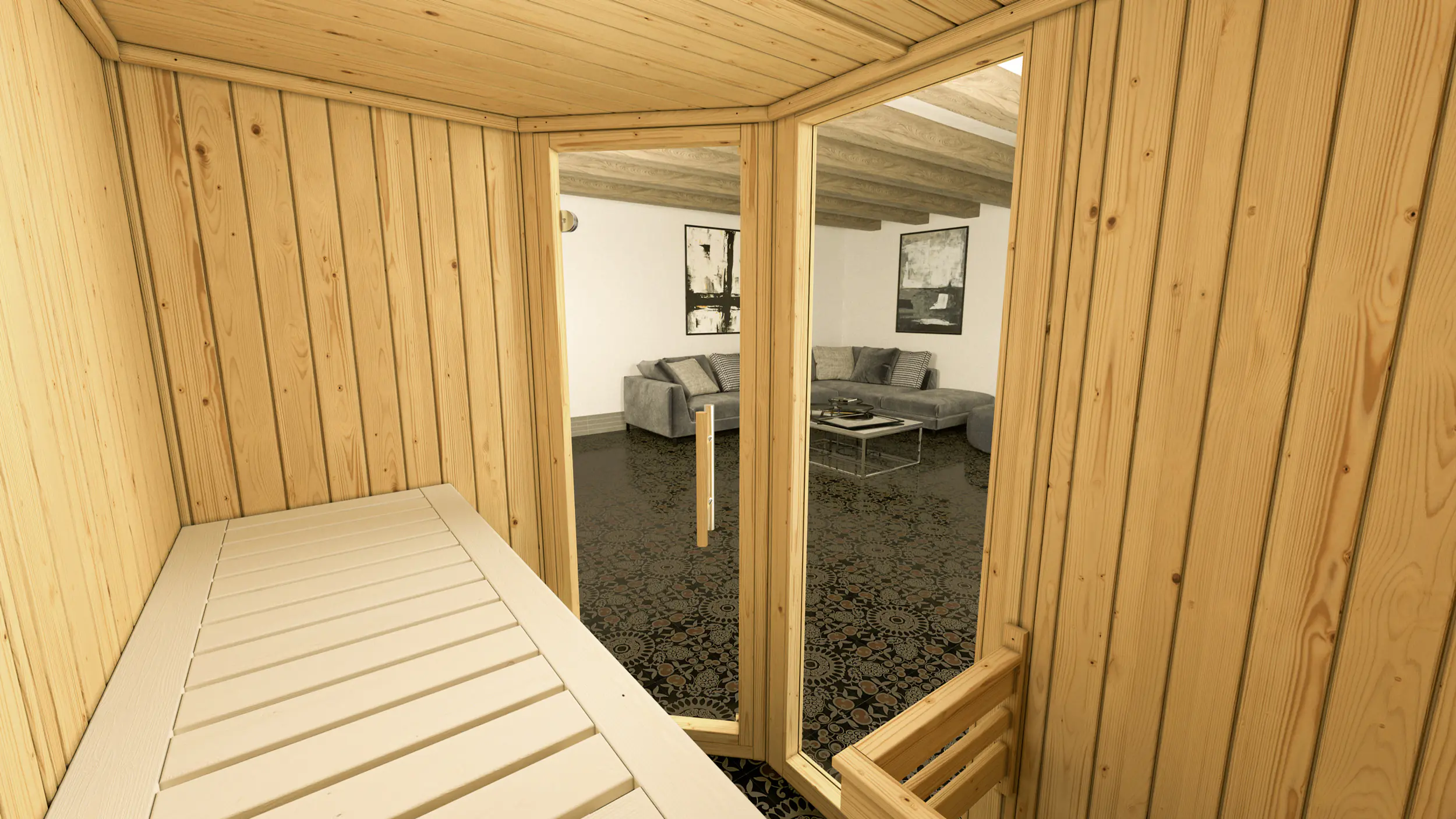 Weka Sauna Varberg 1 mit Glastür & Fenster 2,73 m²