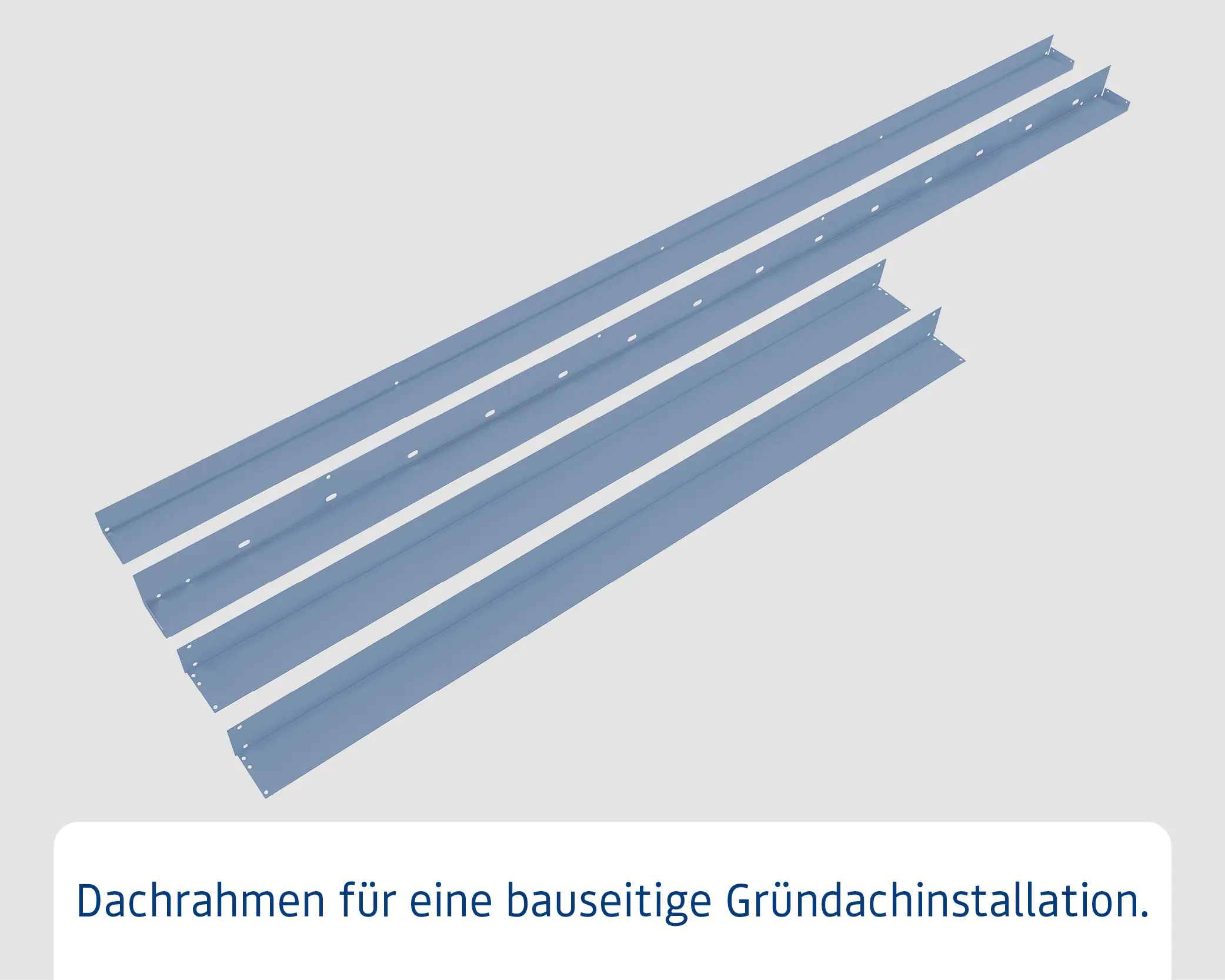 EcoStar Dachrahmen für Gründach Pultdach Typ 2 blau