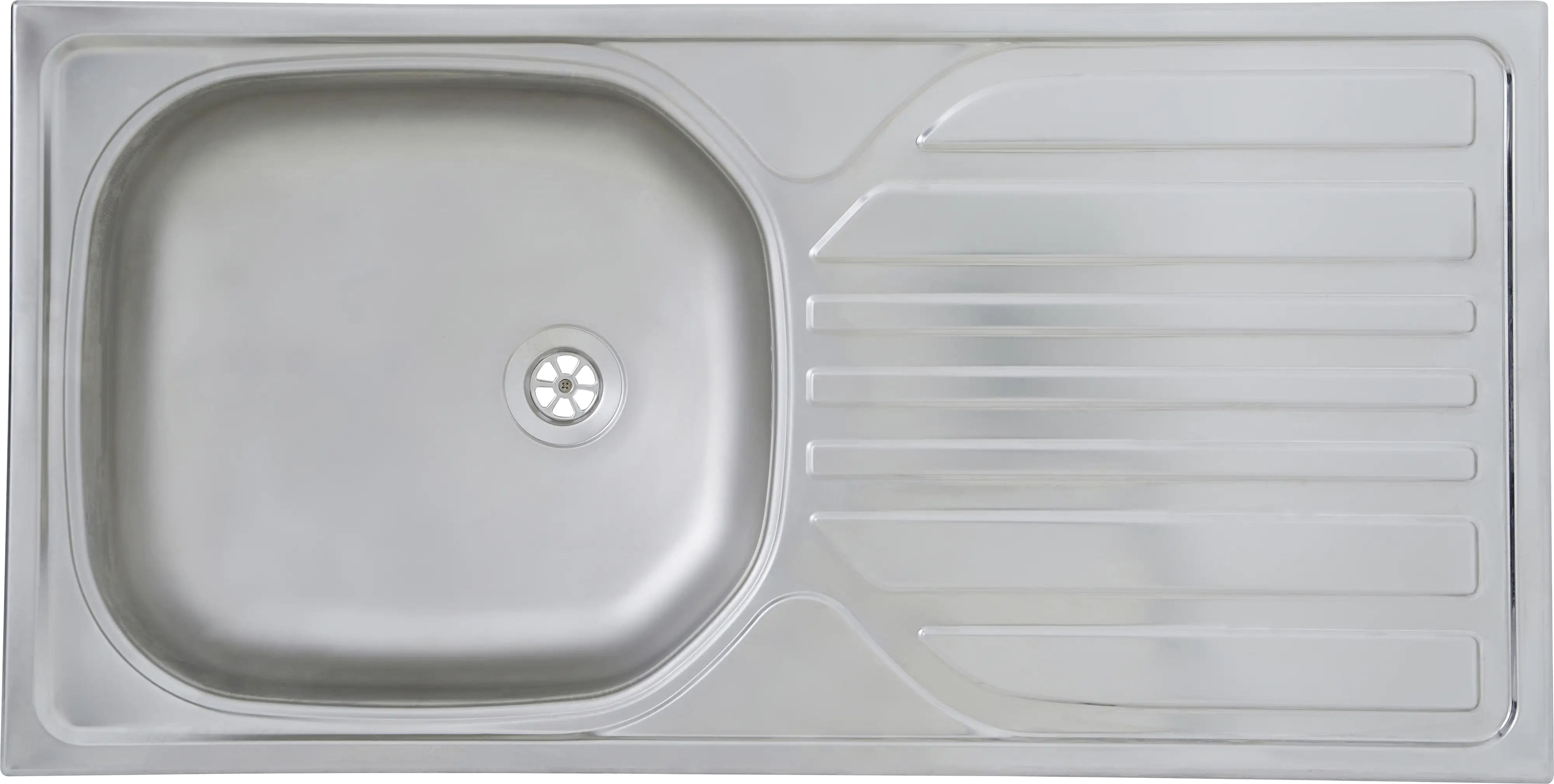 respekta Einbauspüle Edelstahl 860 x 435 mm SPÜLE8x4SET 860 x 435 mm