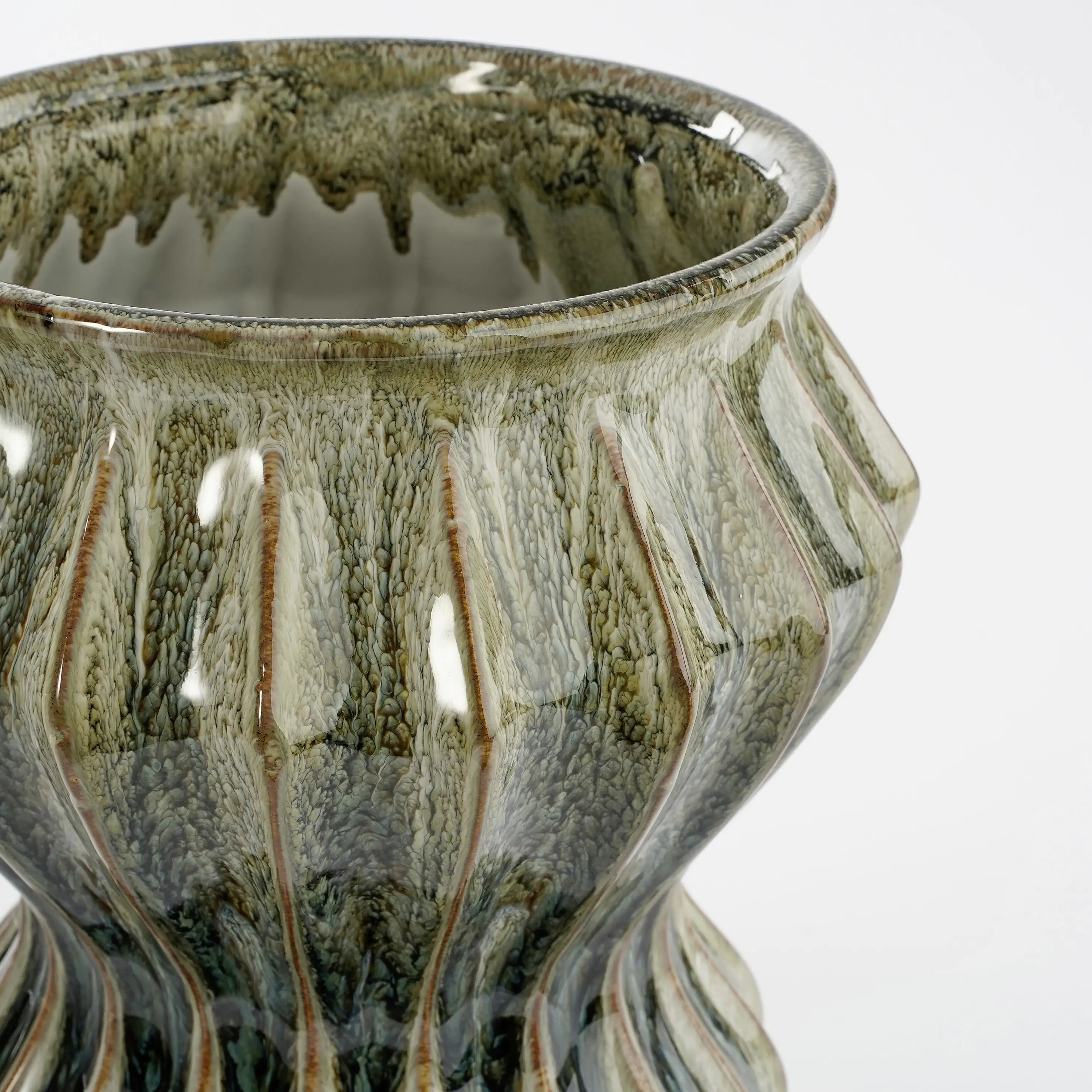 Mica Vase Pippa grün Keramik Ø 21 x 32 cm