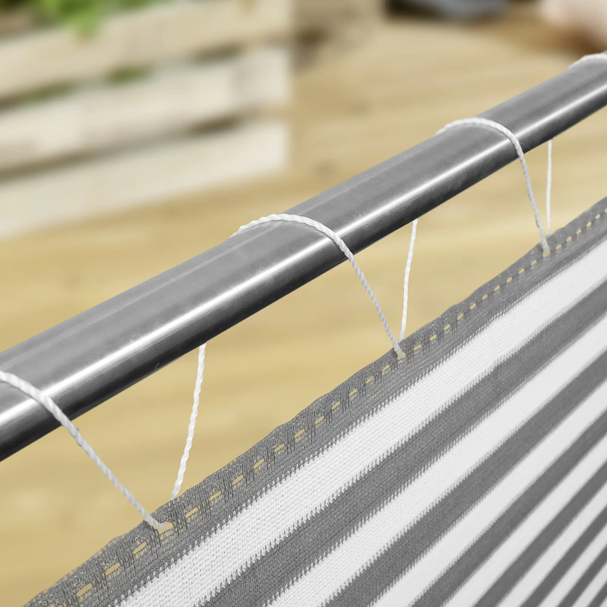 Windhager Balkonsichtschutz Sylt 0,9 x 5 m grau/weiß