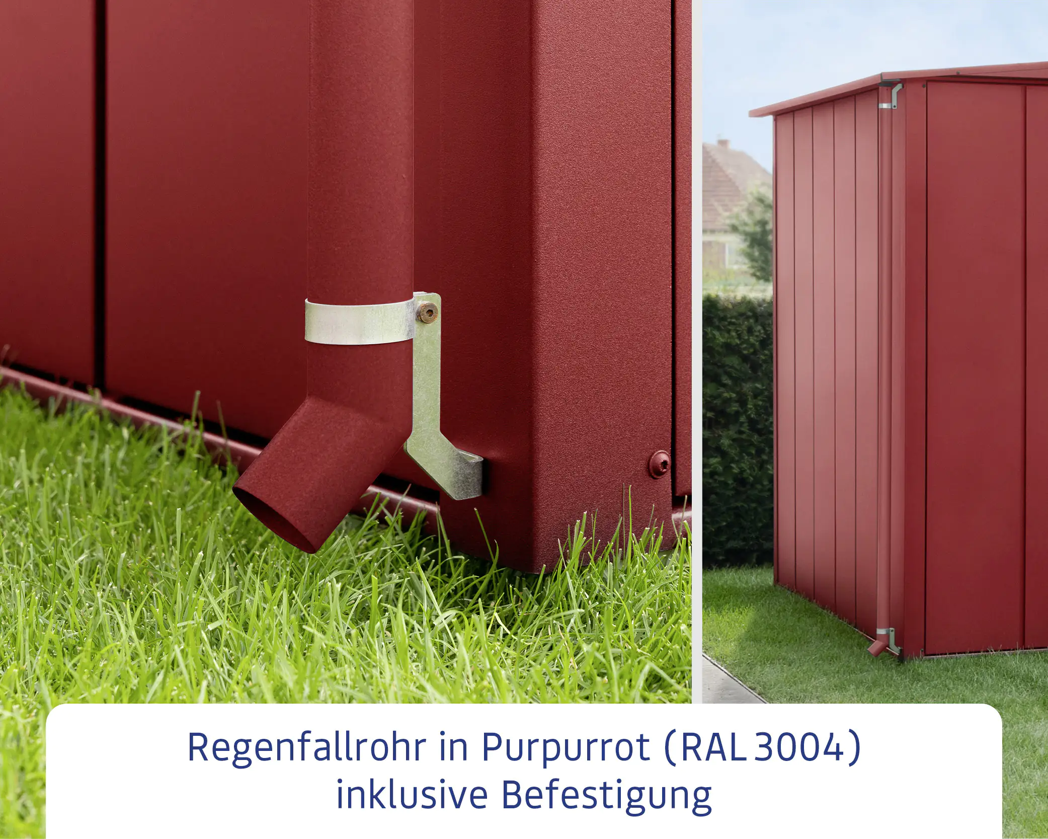 EcoStar Regenfallrohr RAL3004 (Purpurrot)