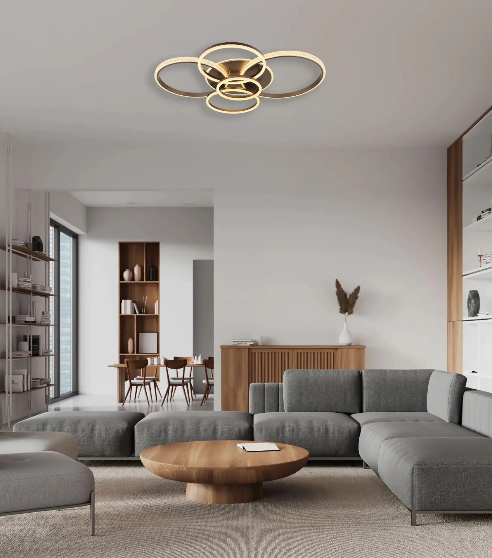 Globo LED Deckenleuchte Lorelei anthrazit