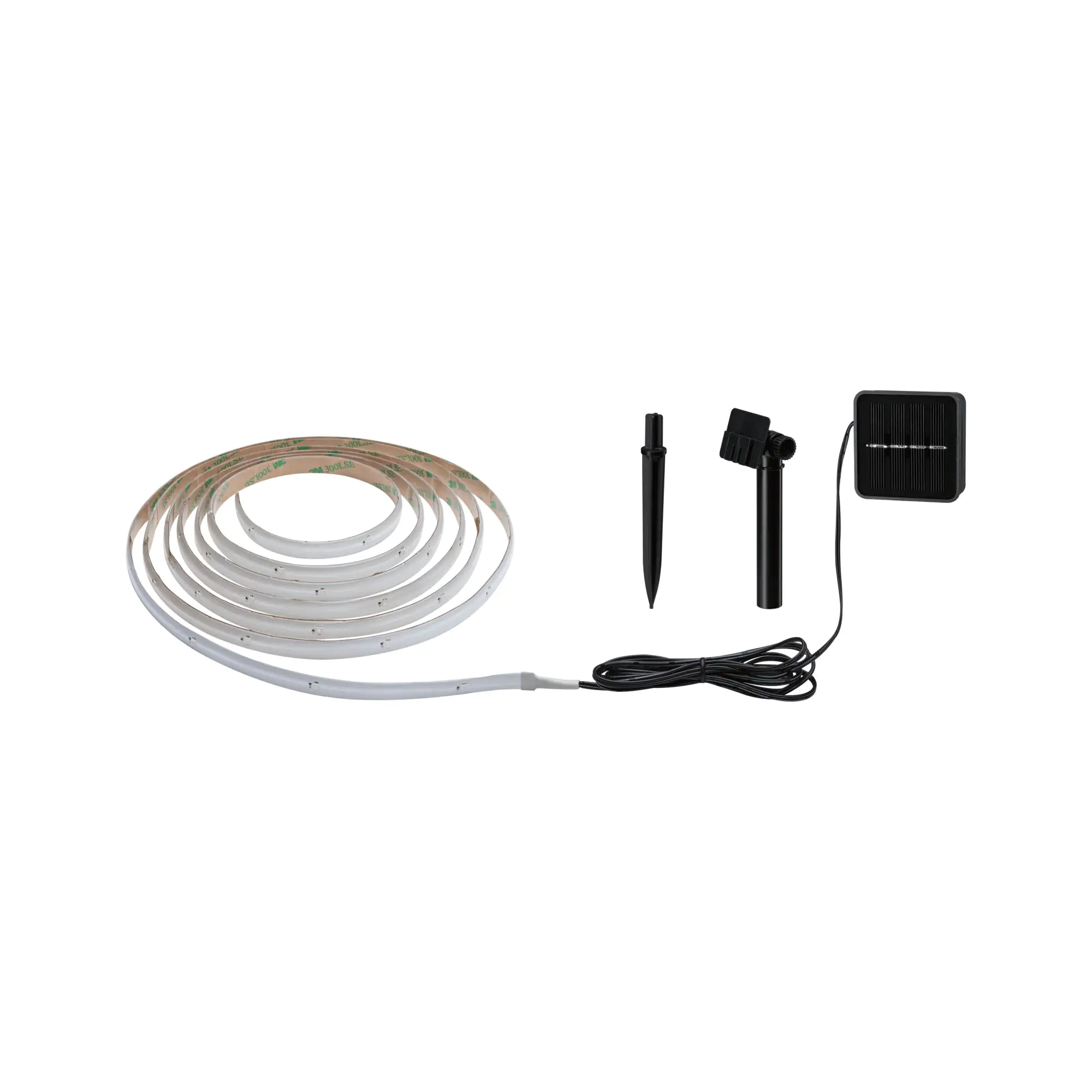 Paulmann LED-Stripe Solar 3 m Dämmerungssensor Akku schwarz kürzbar RGB