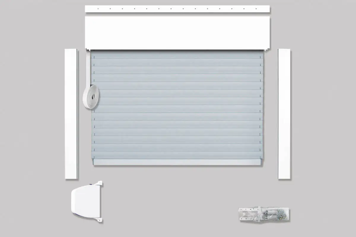 Schellenberg Aufsatzrollladen SB weiß/grau 80 x 100 cm