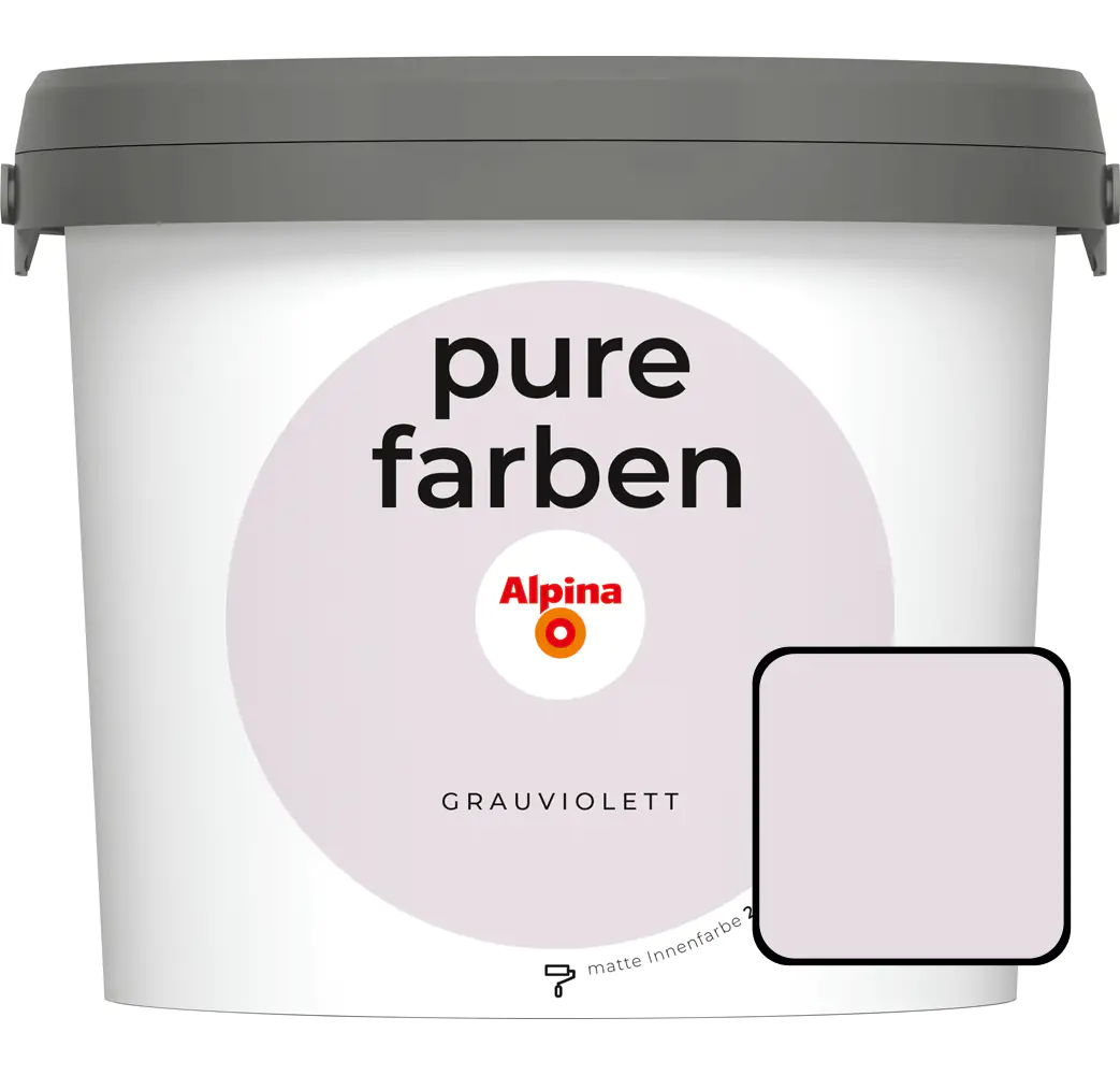 Alpina Pure Farben Wandfarbe grauviolett 2,5 L