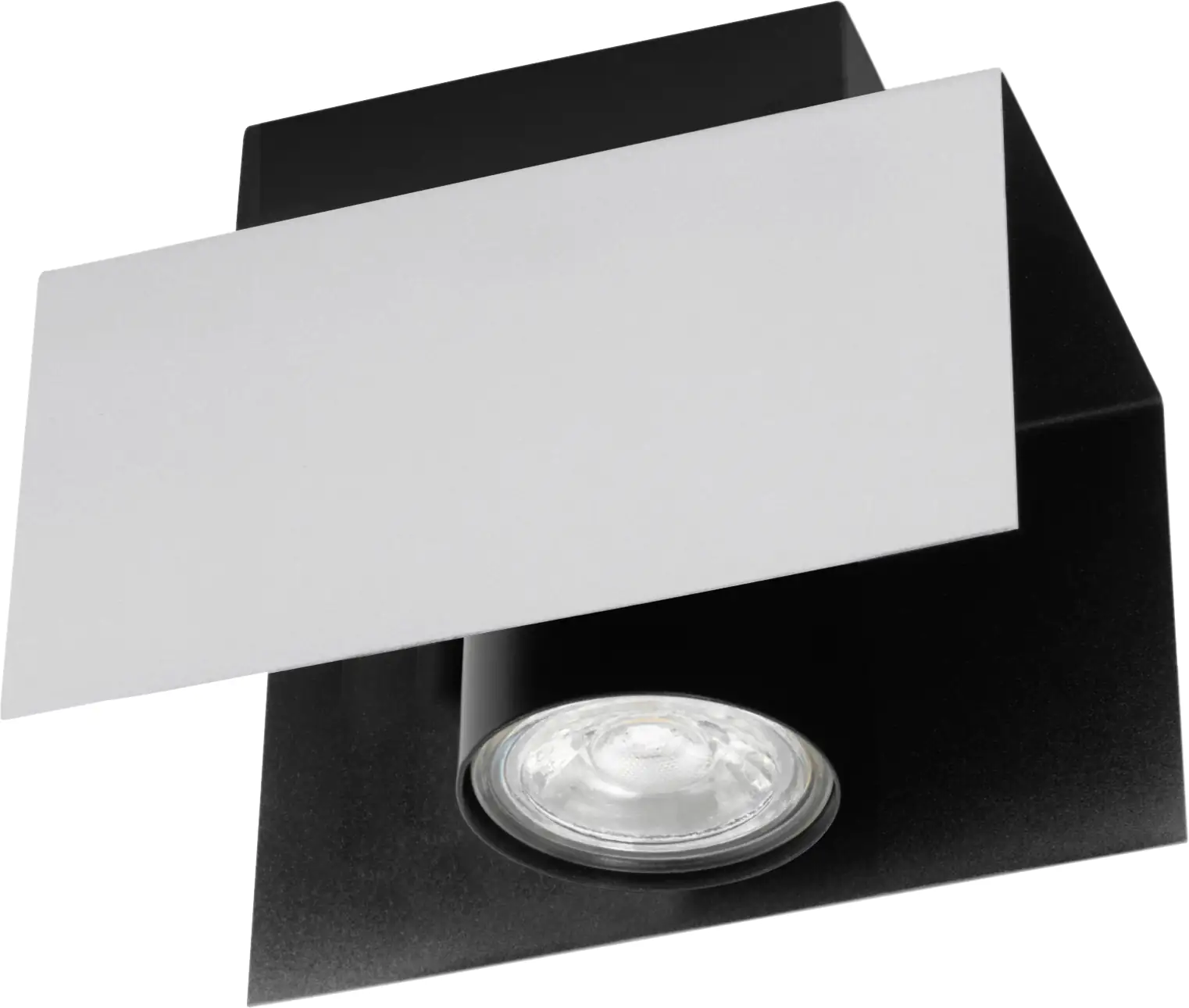 Eglo LED Deckenleuchte Viserba weiß-alu-schwarz 1-flammig GU10, warmweiß