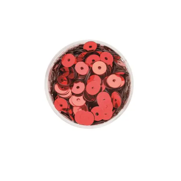 Glorex Paillettenscheiben 6 mm 7 g, rot