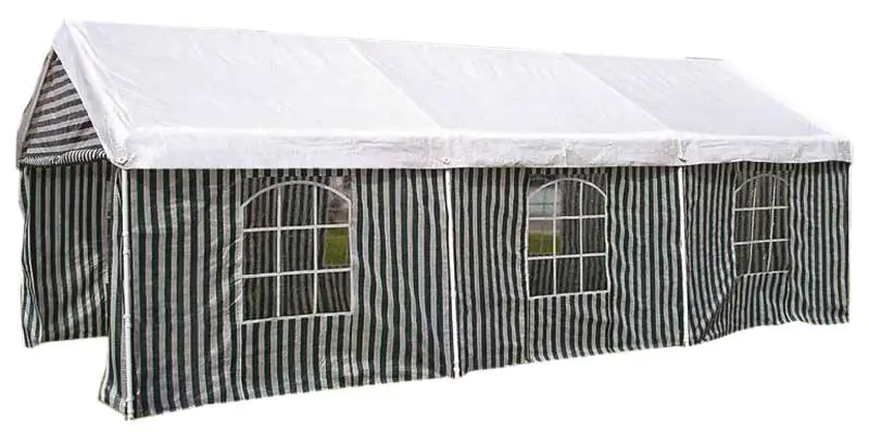 TrendLine Großraumzelt 400 x 800 cm grün-weiß