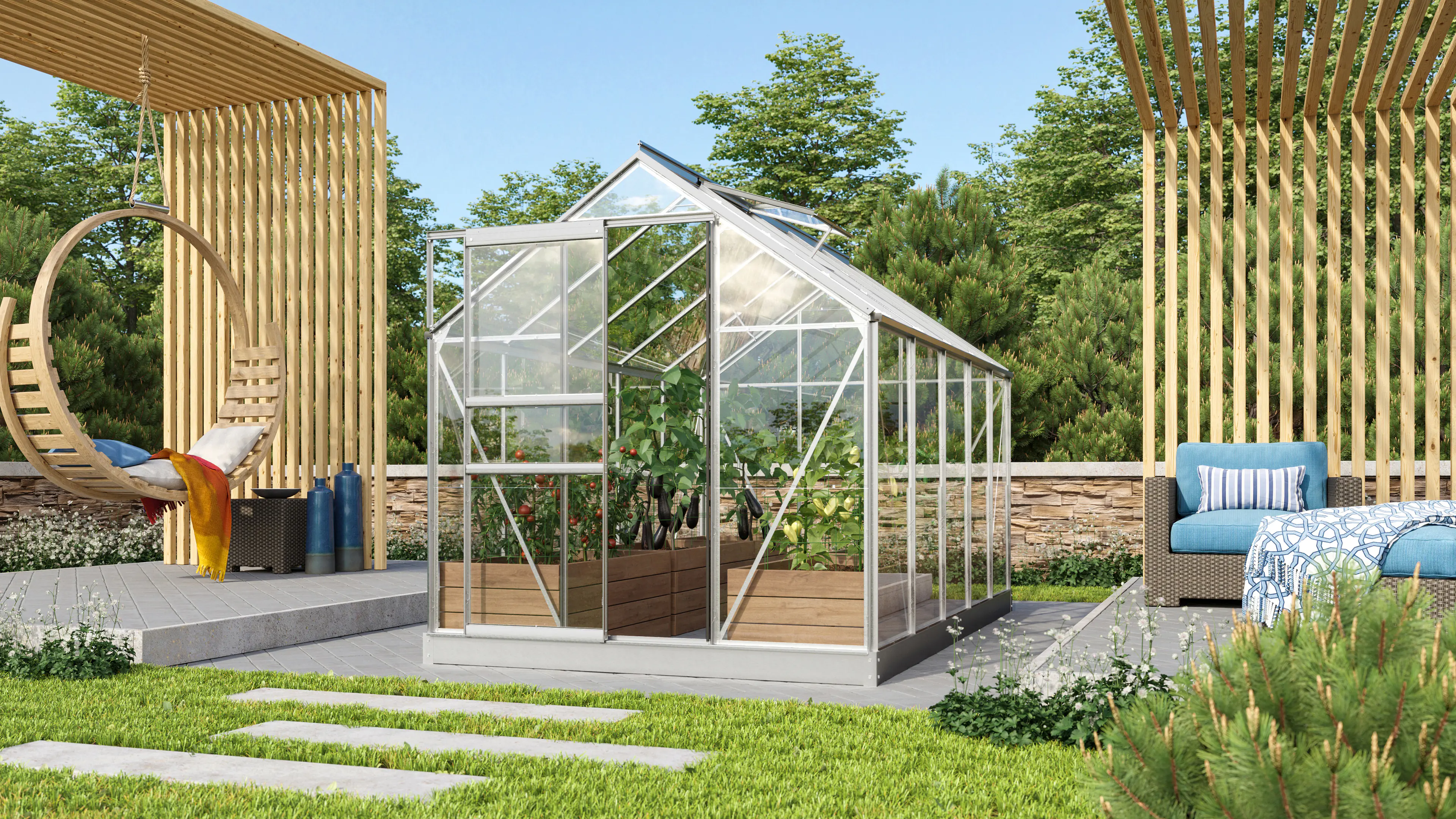 Vitavia Gewächshaus Venus 6200 192 x 317 cm 3 mm ESG
