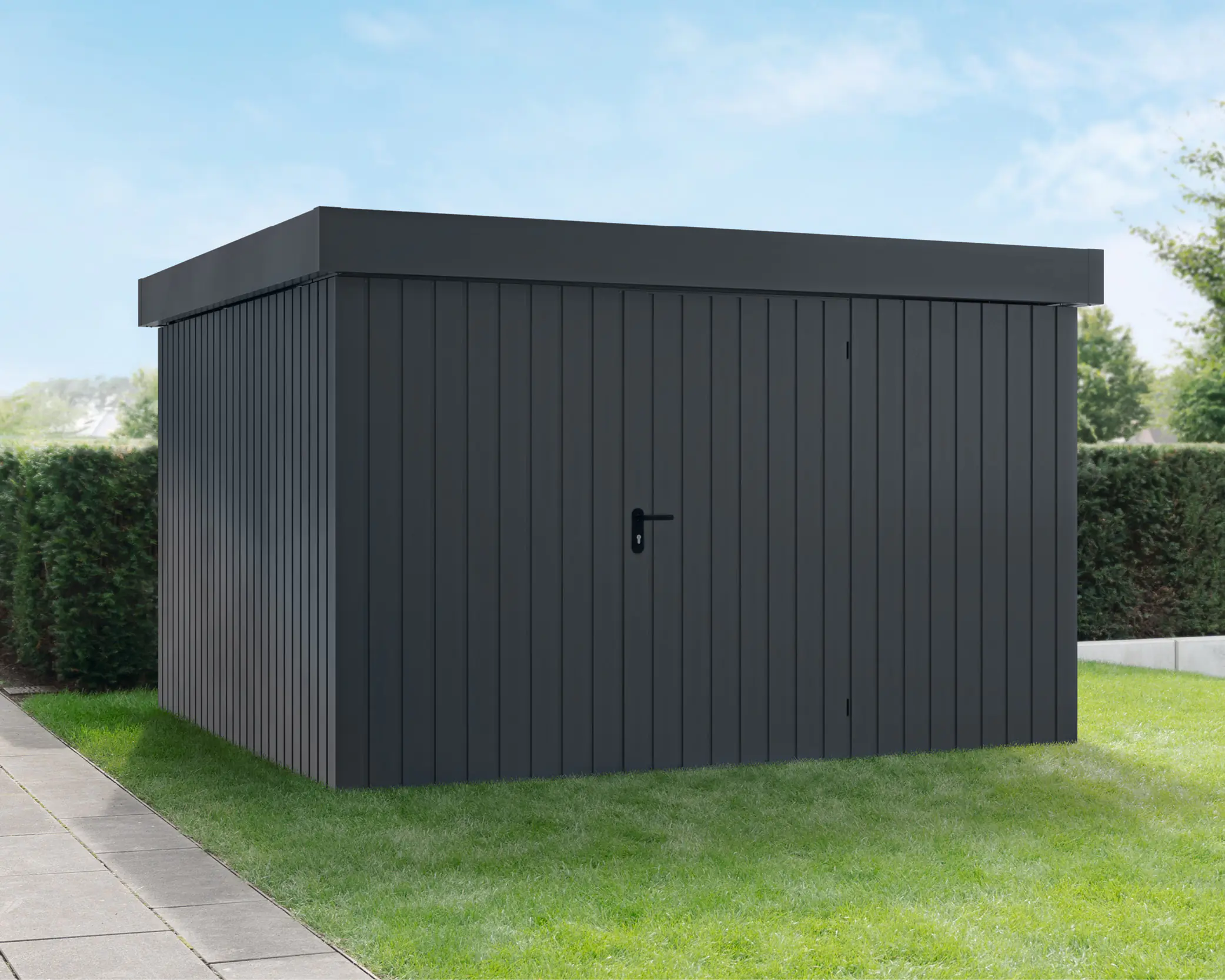 EcoStar Metallgerätehaus Euroline EFD14 anthrazit 310 x 310 cm 1-flg.