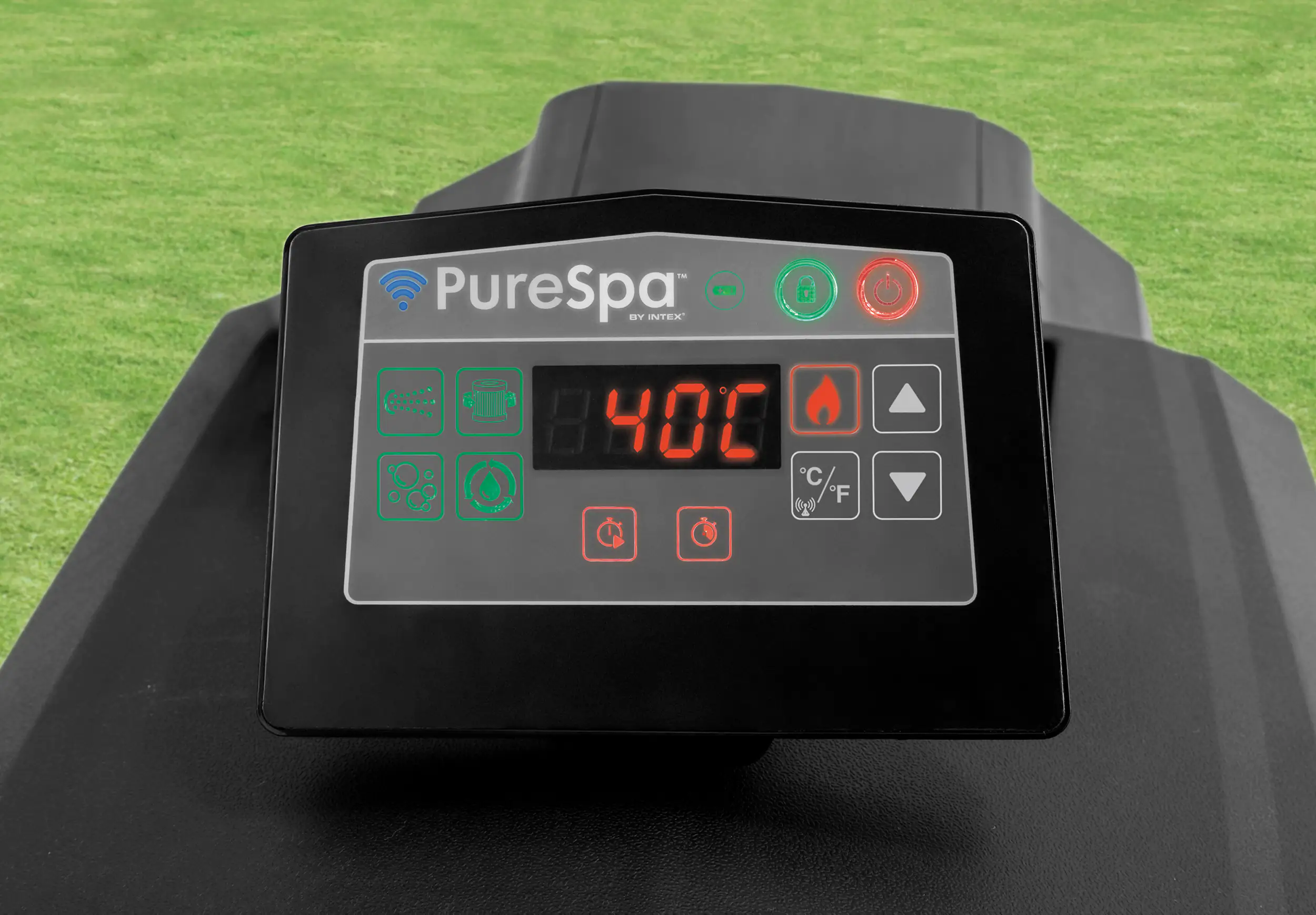 Intex Pure Spa Octagon Bubble Jet mit Salzwassersystem Ø 201 x 71 cm