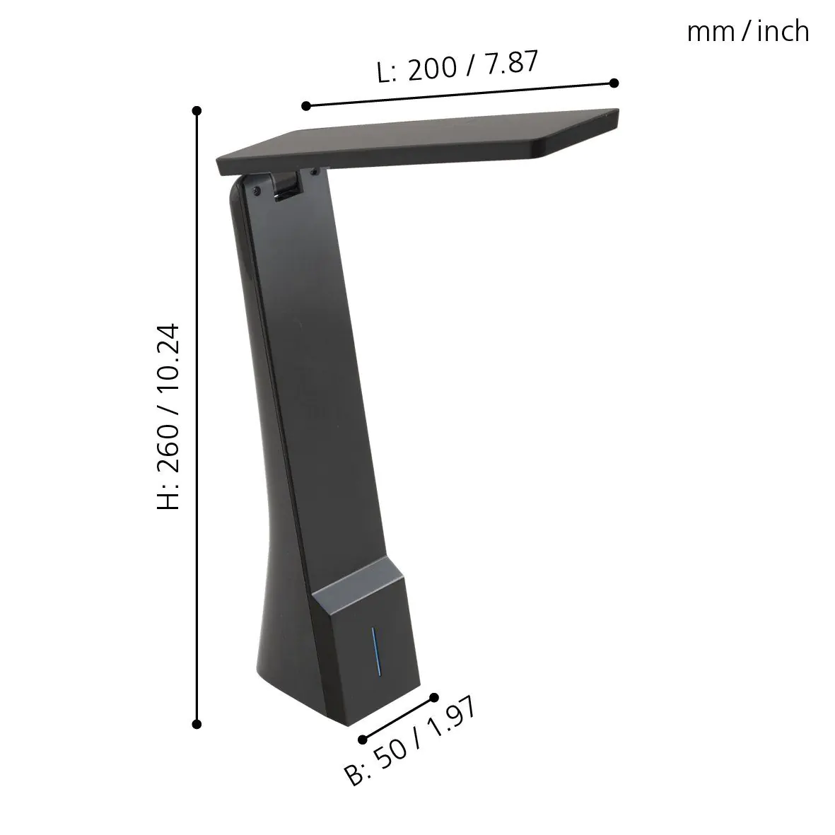 Eglo LED Tischleuchte La Seca schwarz 26 x 5 x 20 cm 