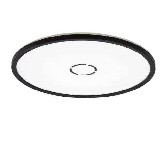 Briloner Slim LED Panel Free schwarz Ø 42 cm mit Backlight-Effekt