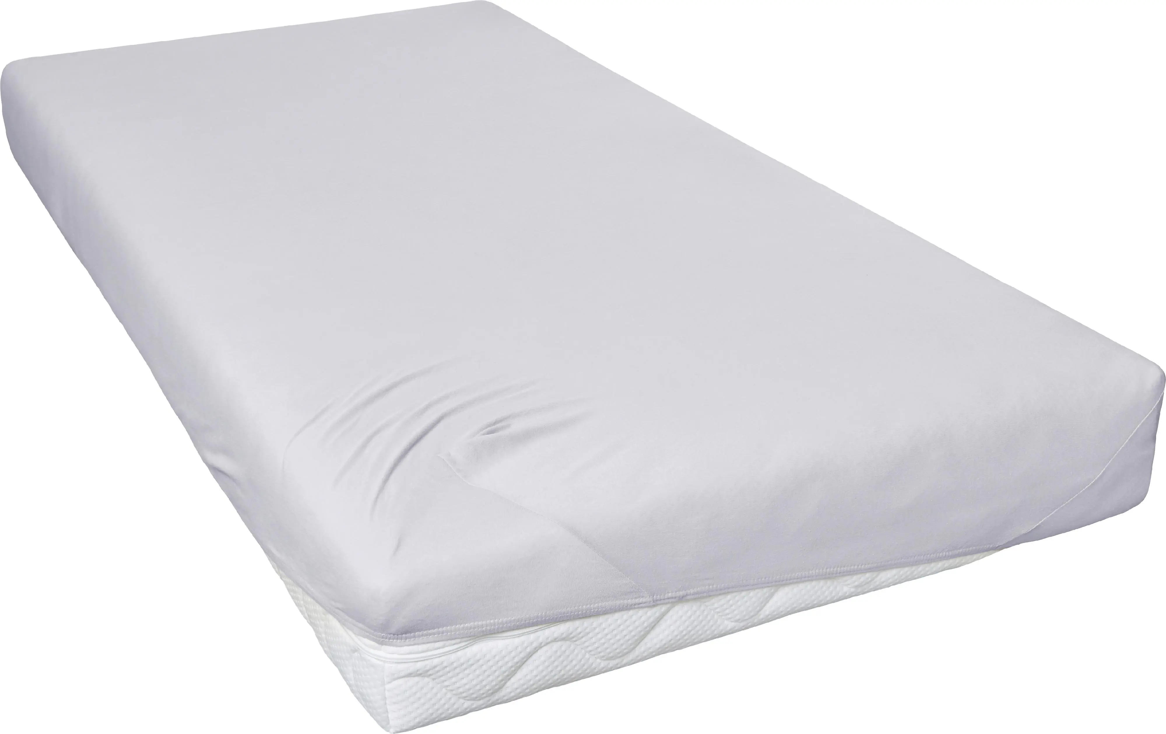 Jersey Spannbettlaken 150 x 200 cm hellgrau