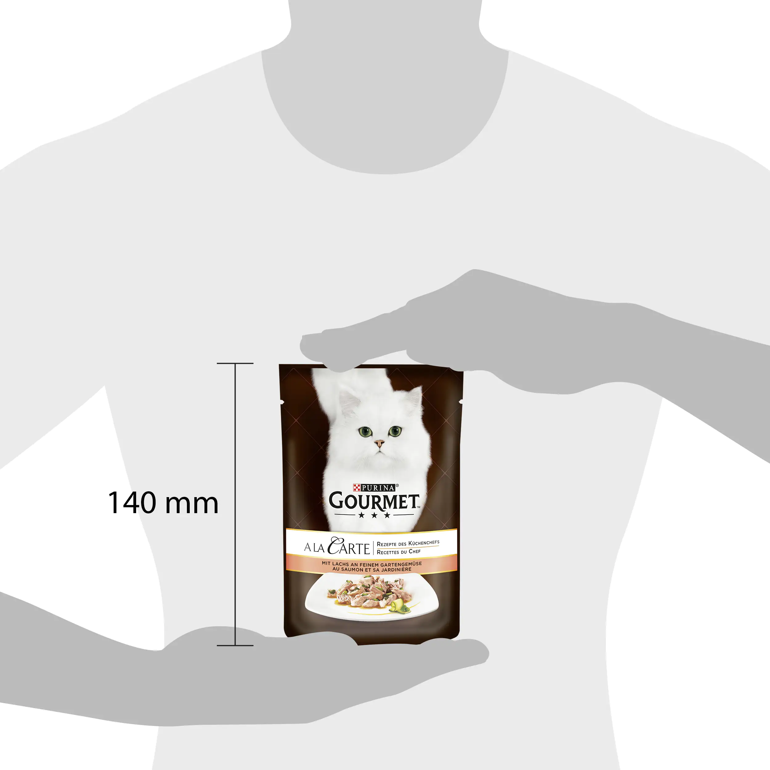 Gourmet A la Carte mit Lachs an feinem Gartengemüse 85 g