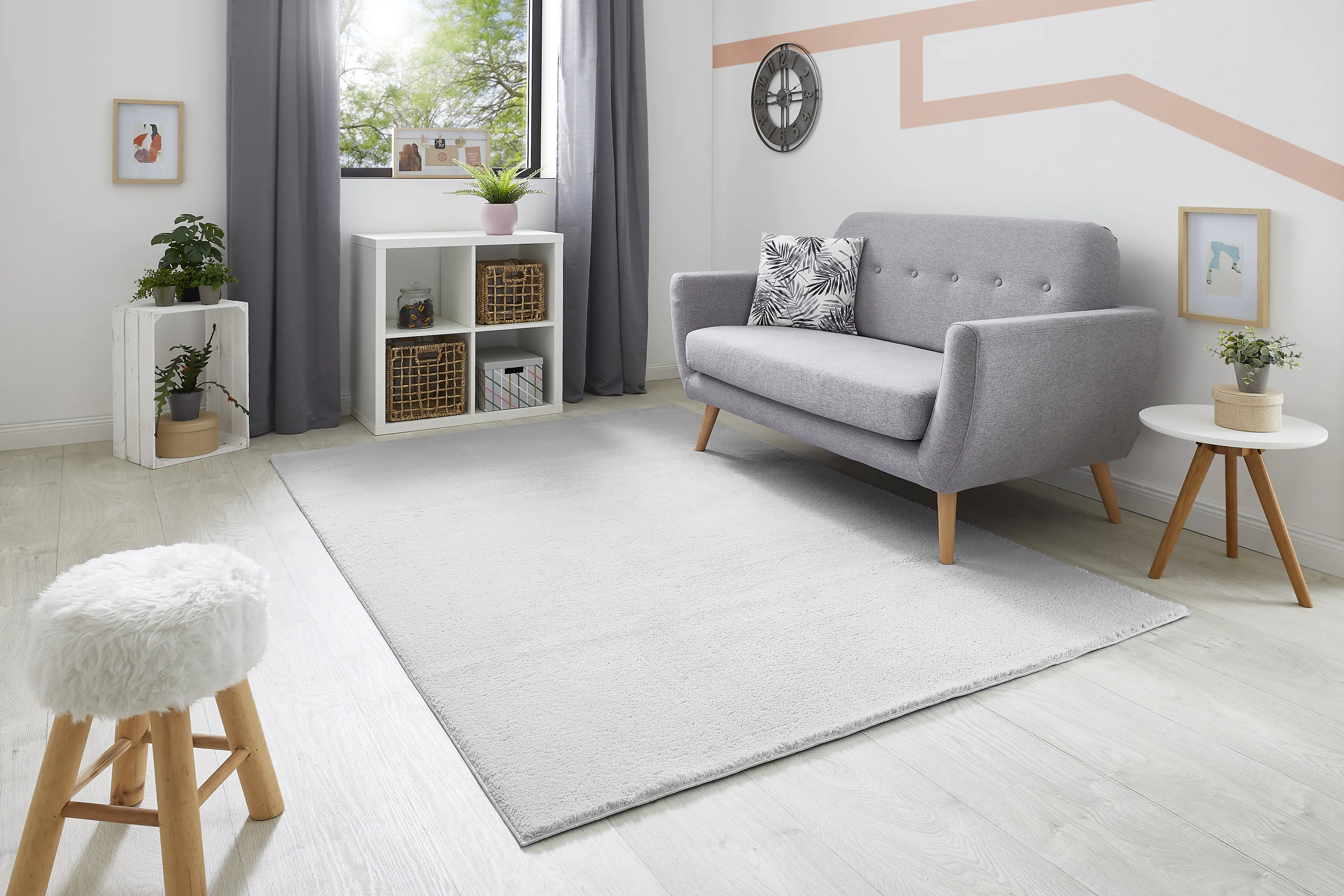 Flachwebteppich Bartolo 160 x 230 cm grau