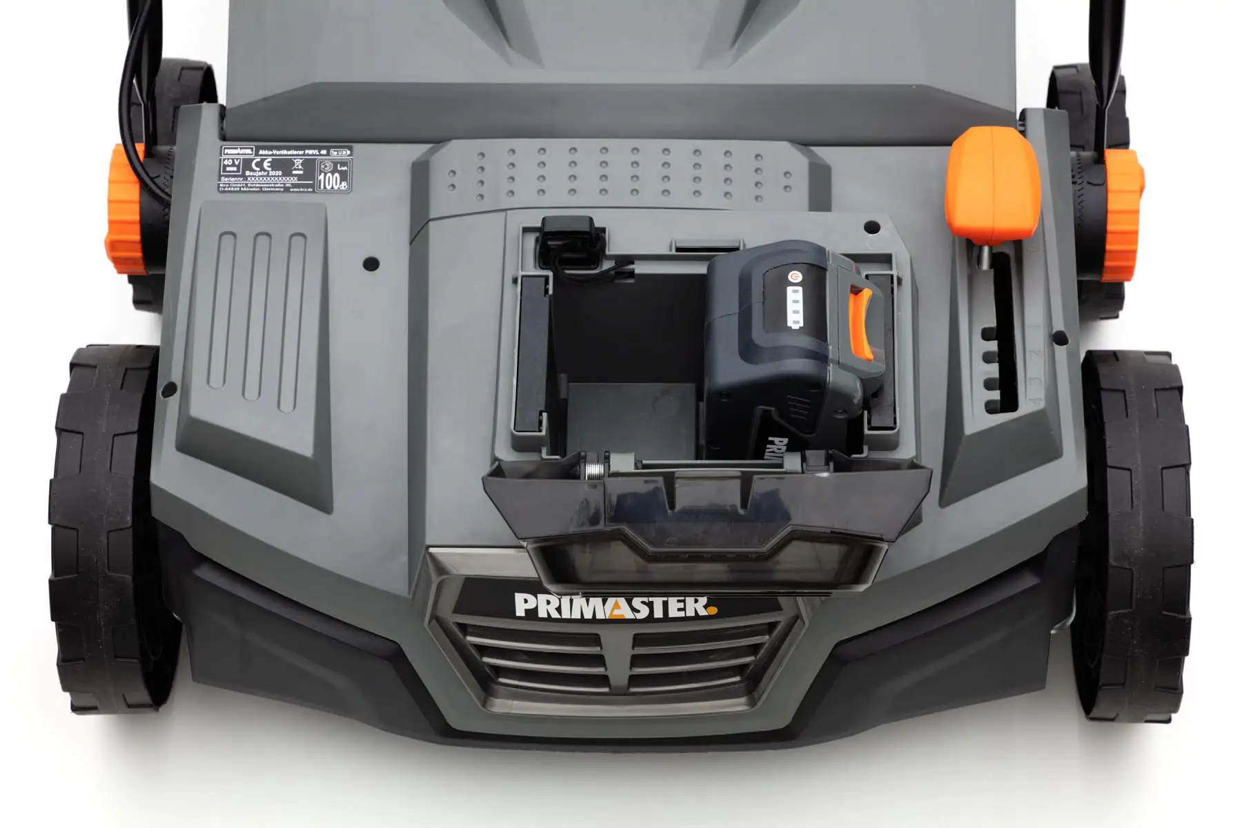 Primaster Akku-Vertikutierer PMAVL 40 V Solo 38 cm Arbeitsbreite bis 400 m²