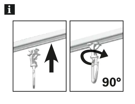 Gardinia Drehgleiter 20 Stück, weiß, für 4 mm Laufkanal