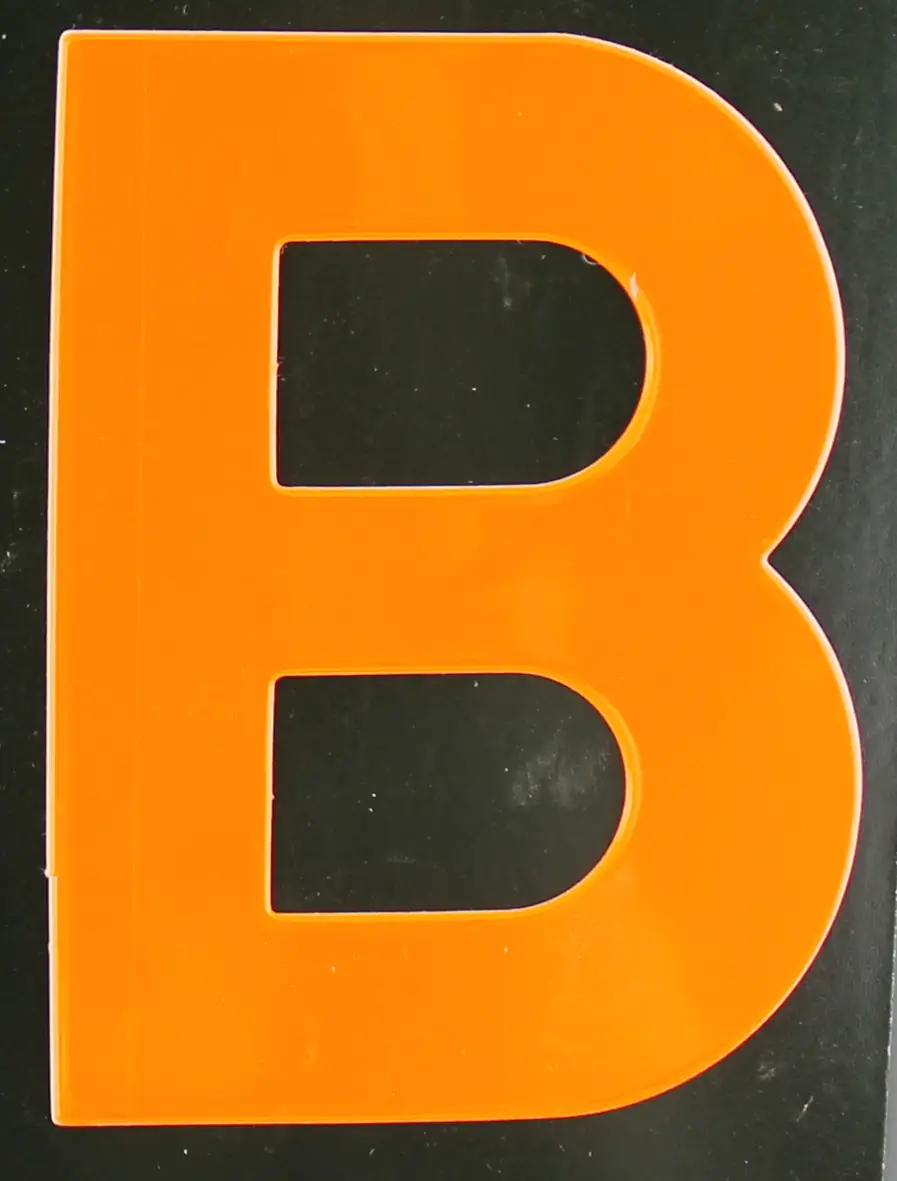 Conacord Reflektierender Klebebuchstabe "B" orange 80 mm