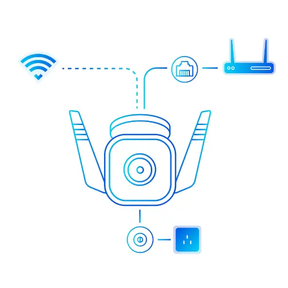 Tp-Link Überwachungskamera TP65 WiFi Outdoor Sprachsteuerung, 128 GB Speicher