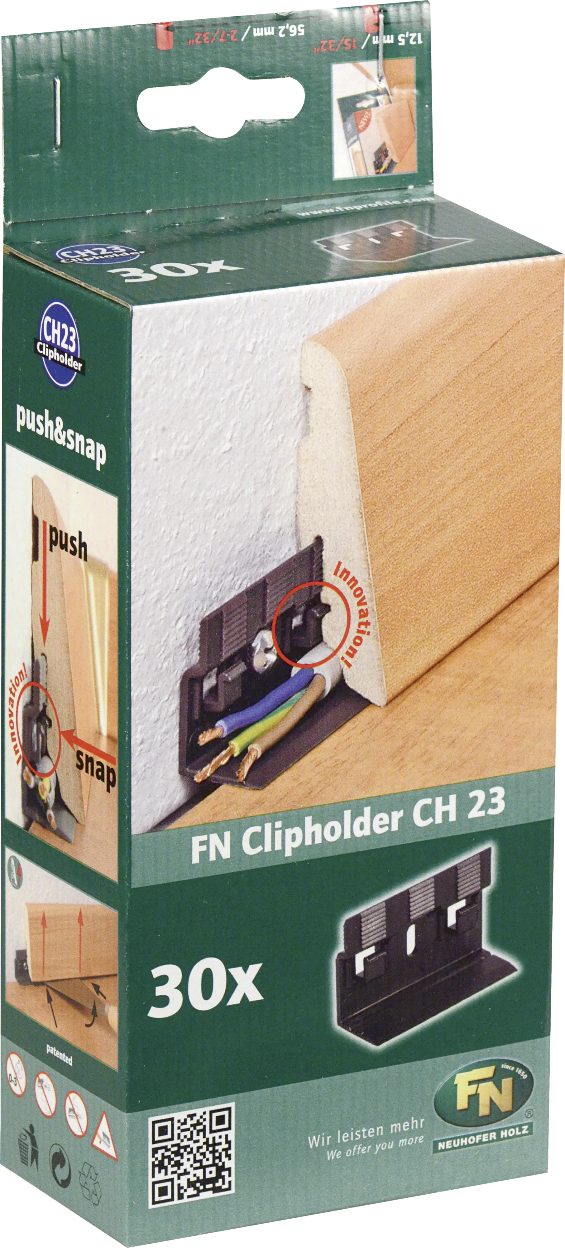 Leistenclip schwarz