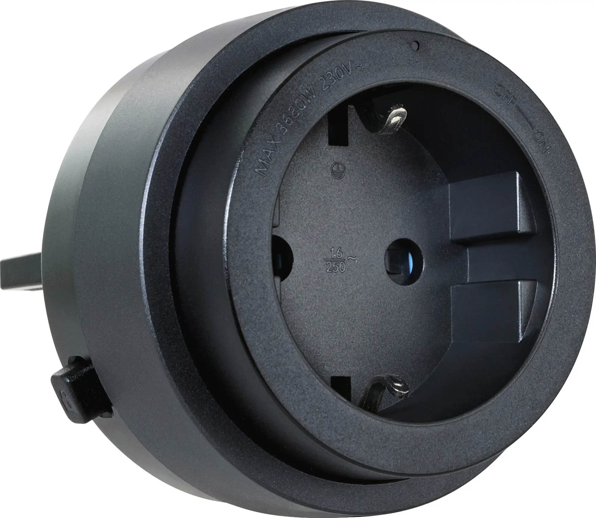 Schwaiger Steckdosenadapter für modulare Stromschiene max. 3680W schwarz