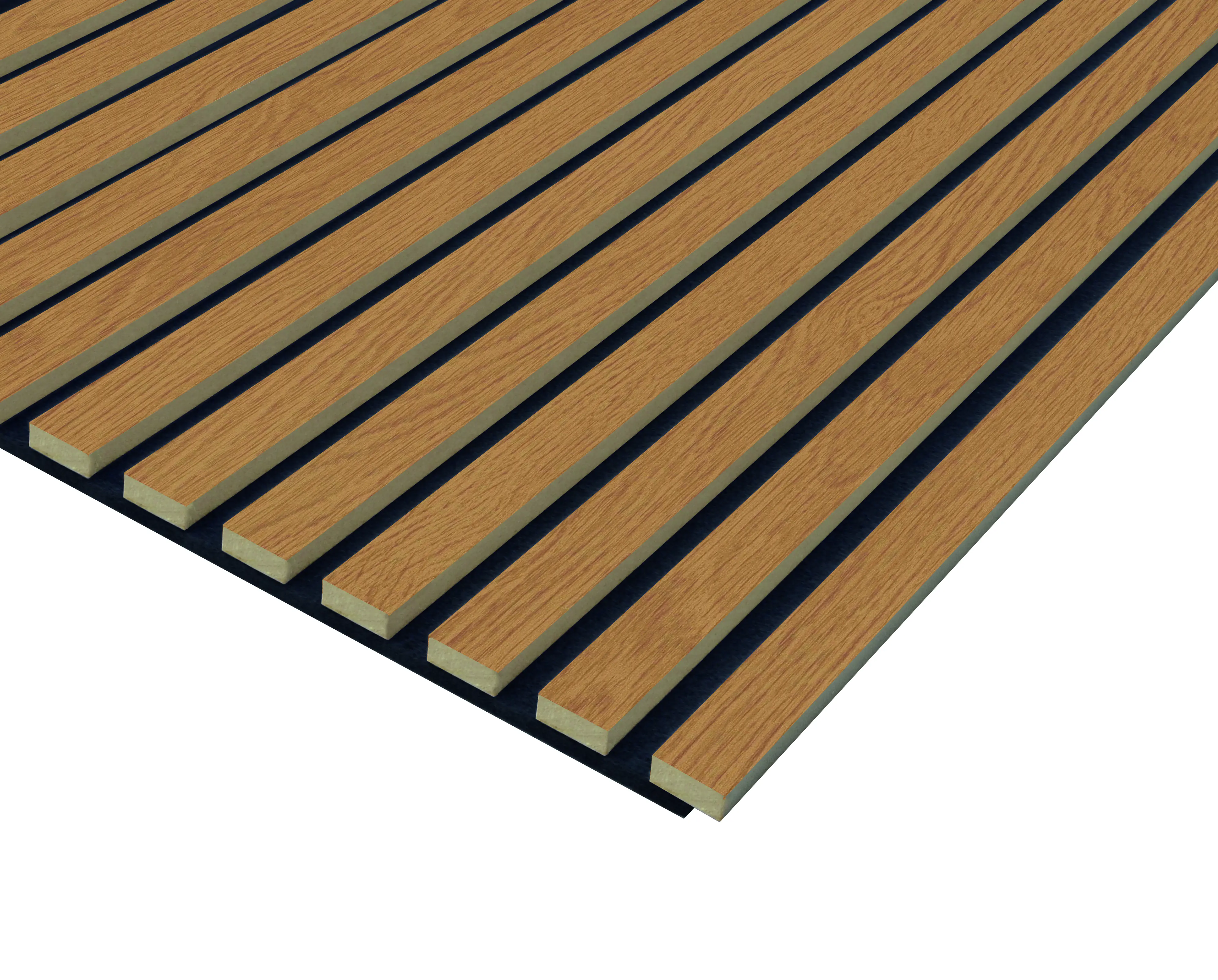 Neuhofer Akustikpaneel Holz Eiche foliert 267 x 57 x 1,9 cm braun