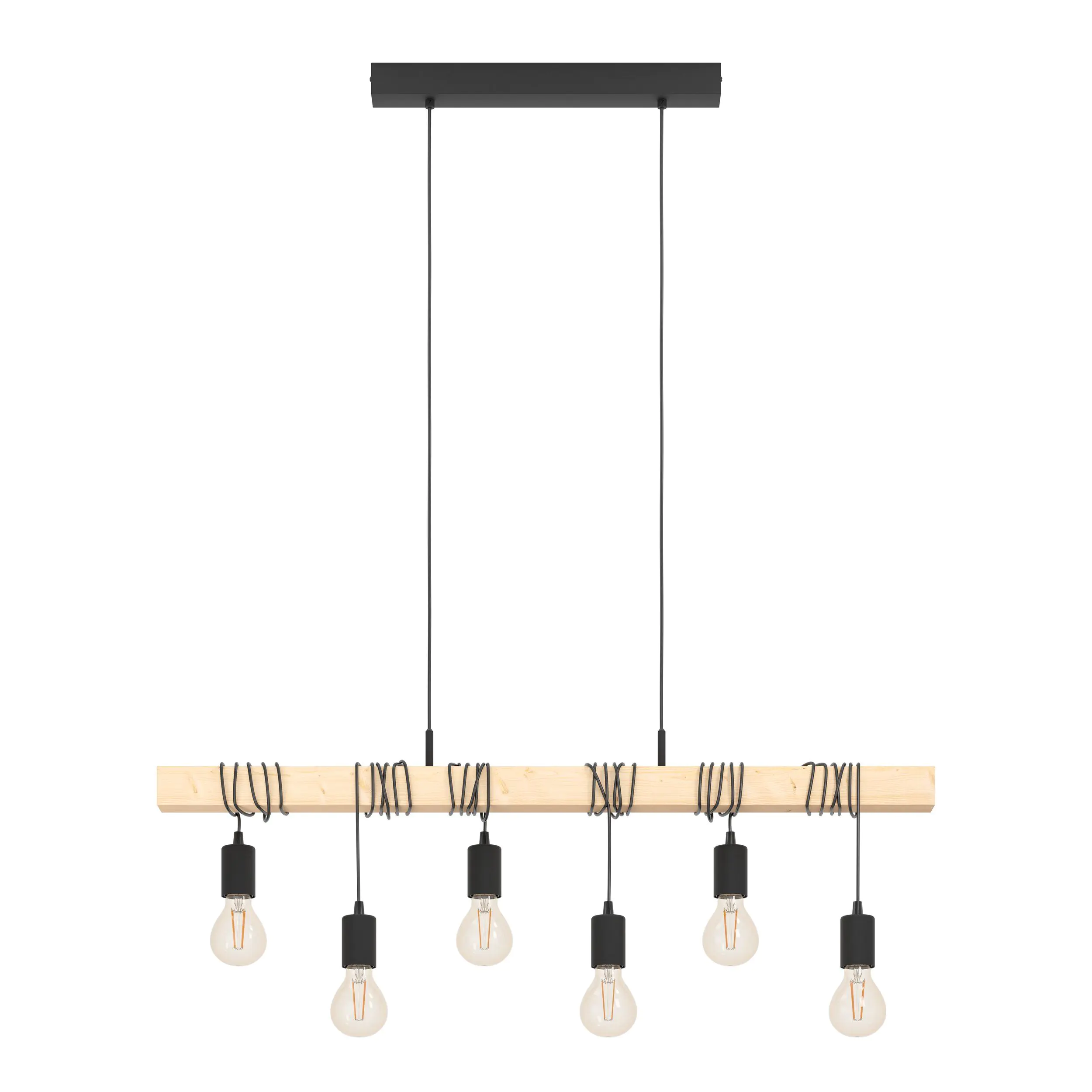 Eglo Pendelleuchte Townshend braun 100 x 10 cm E27, max. 60 W