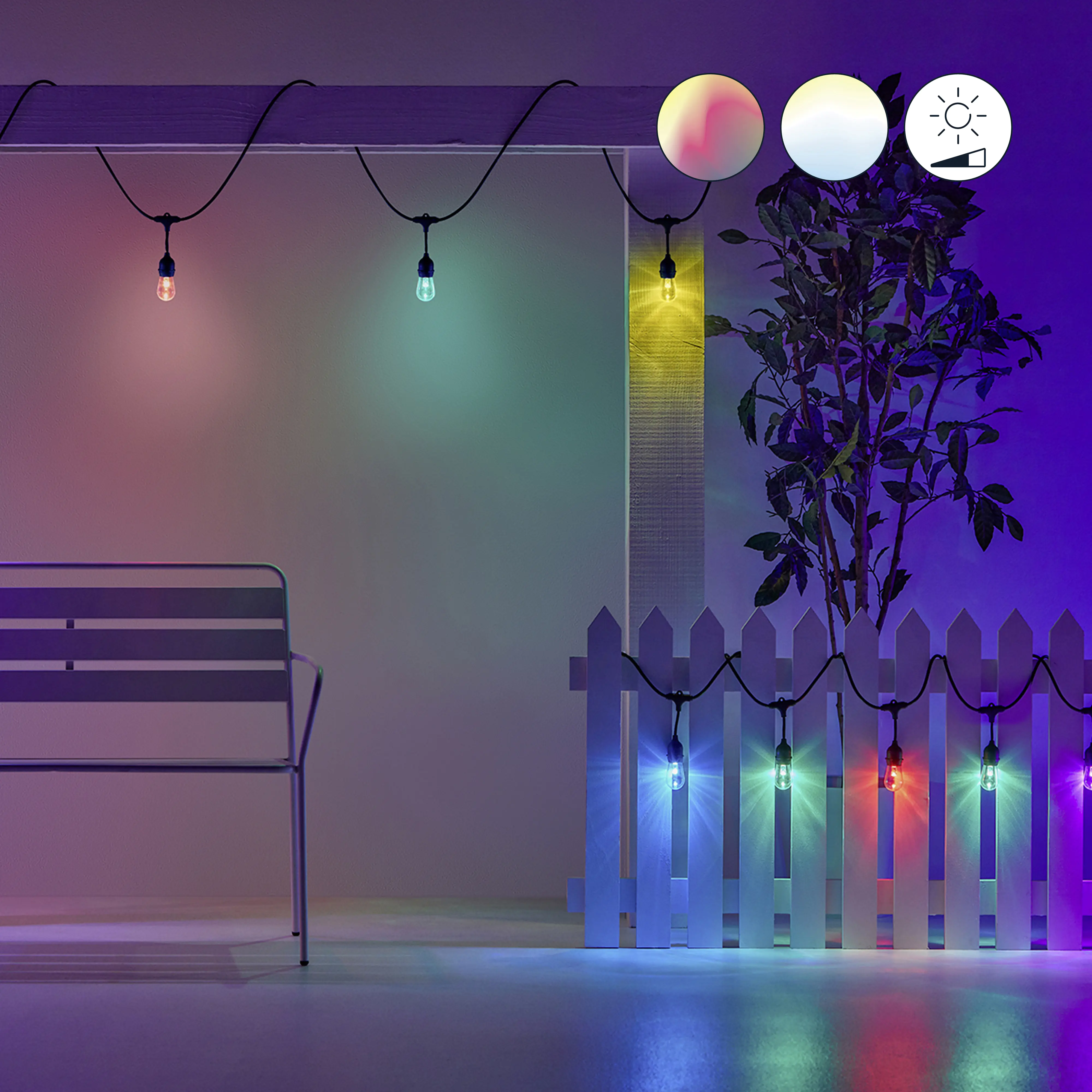 WiZ LED Lichterkette 12W 14,8m RGB