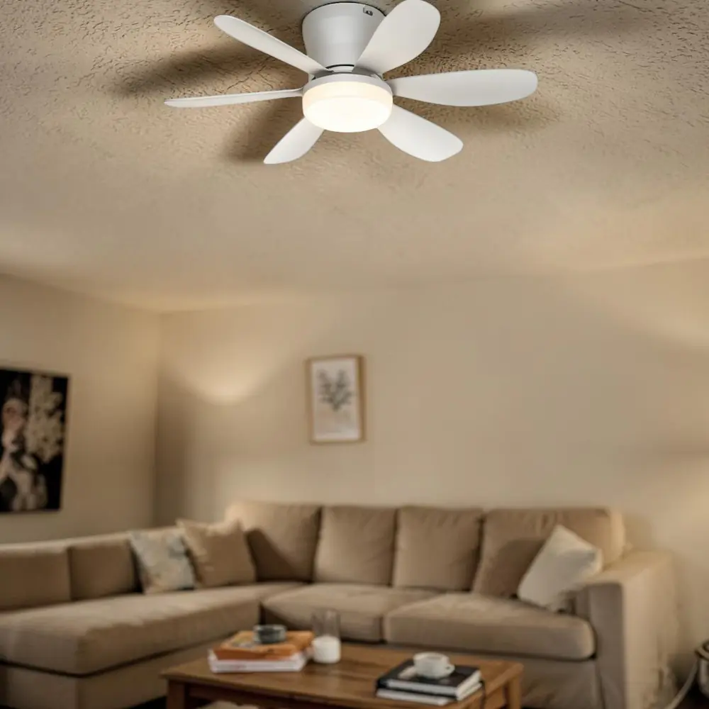 LED-Deckenventilator Chic weiß dimmbar Ø 51 cm