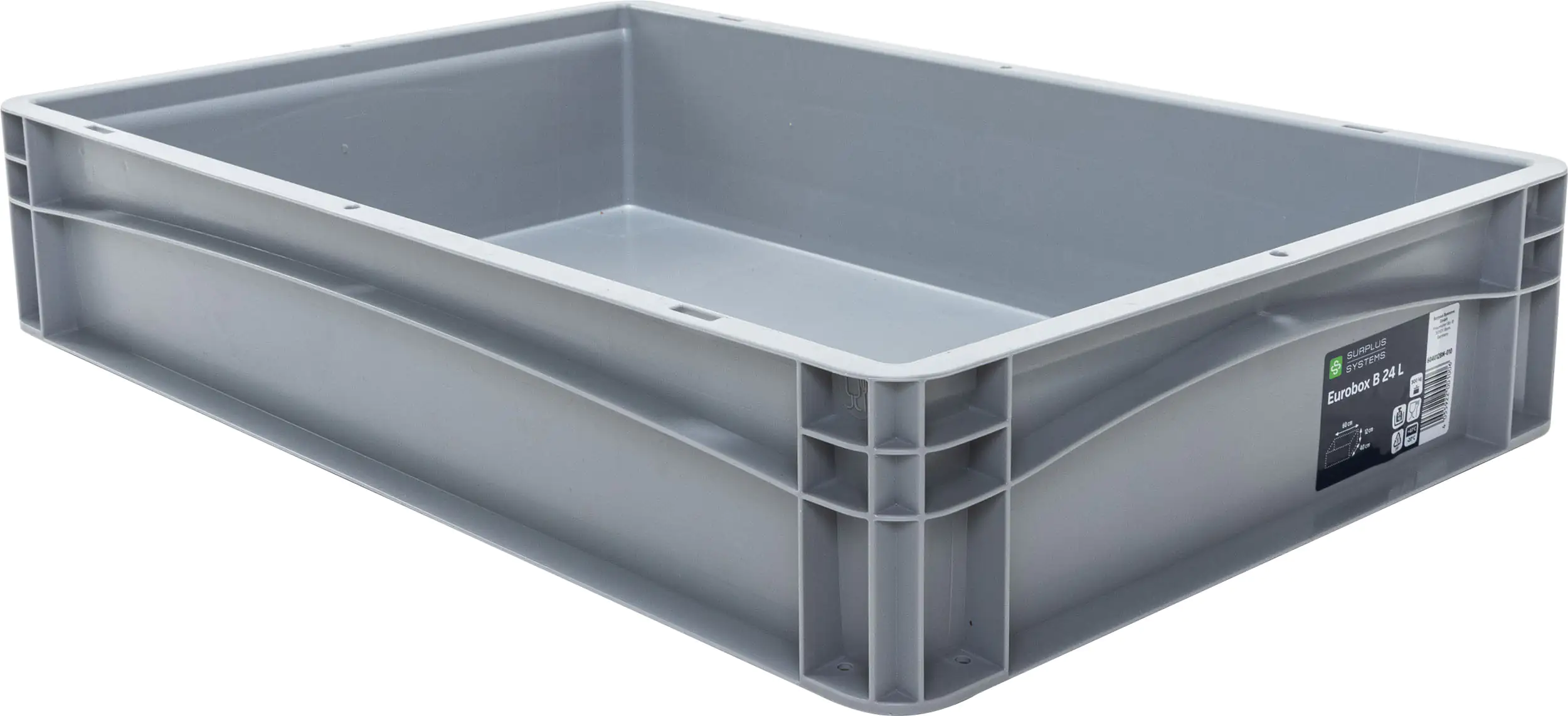 Surplus Systems Eurobox B 60 x 40 x 12 cm, 23,9 L, grau
