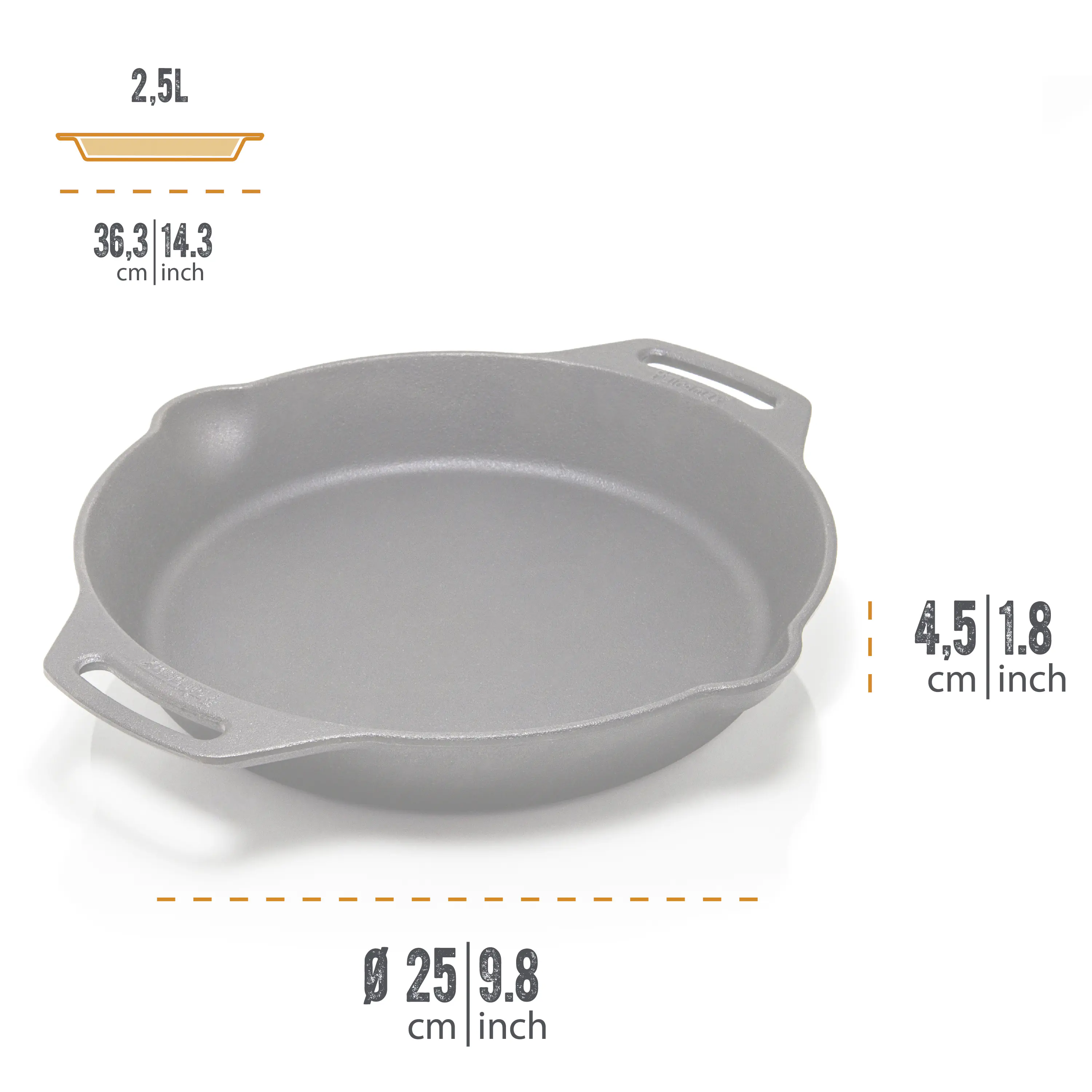 Petromax Feuerpfanne Gusseisen Ø 30 cm mit zwei Henkeln
