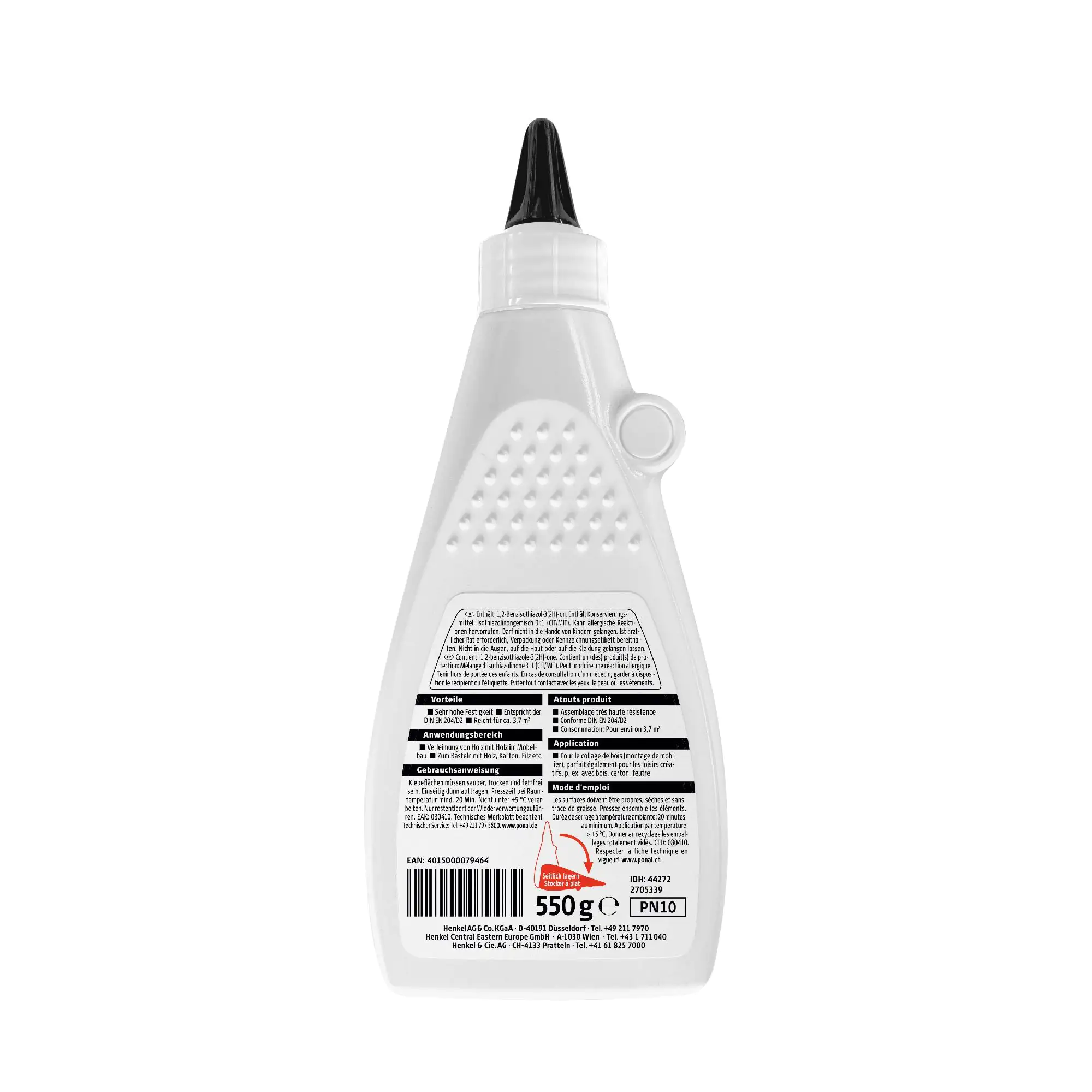 Ponal Holzleim Classic 550 g Flasche, trocknet transparent