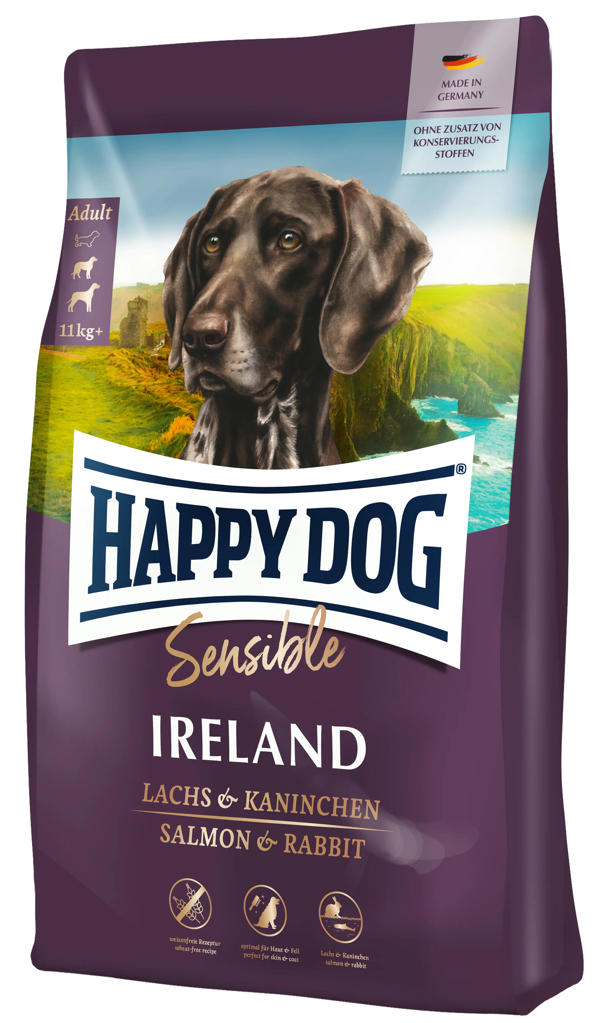 Happy Dog Sensible Ireland Hundetrockenfutter Adult 4 kg Lachs & Kaninchen
