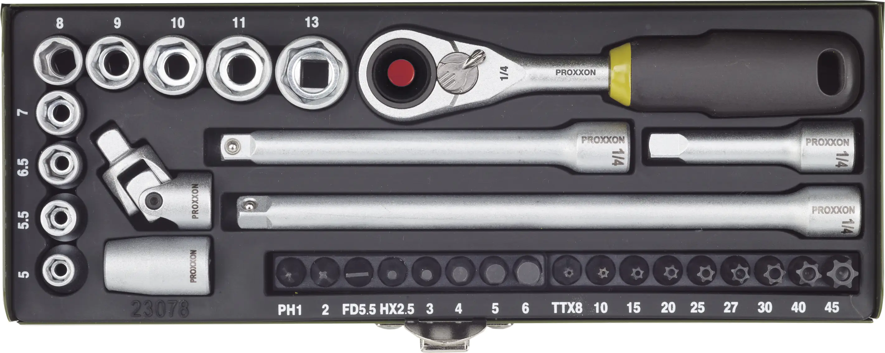 Proxxon Steckschlüssel-Set 32-teilig 1/4"