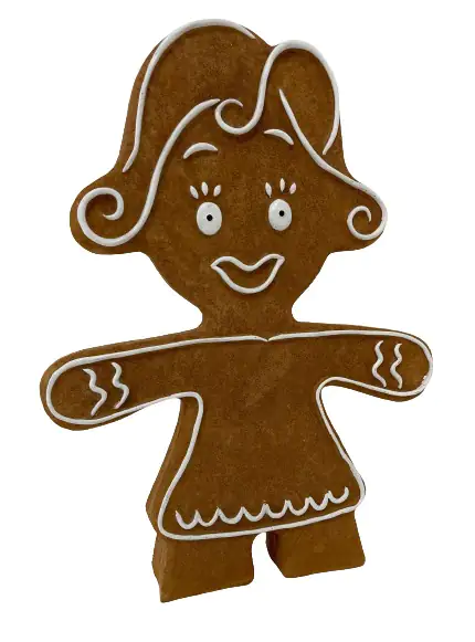 Dekofigur Lebkuchenfrau 37,5 x 28 x 4,5 cm