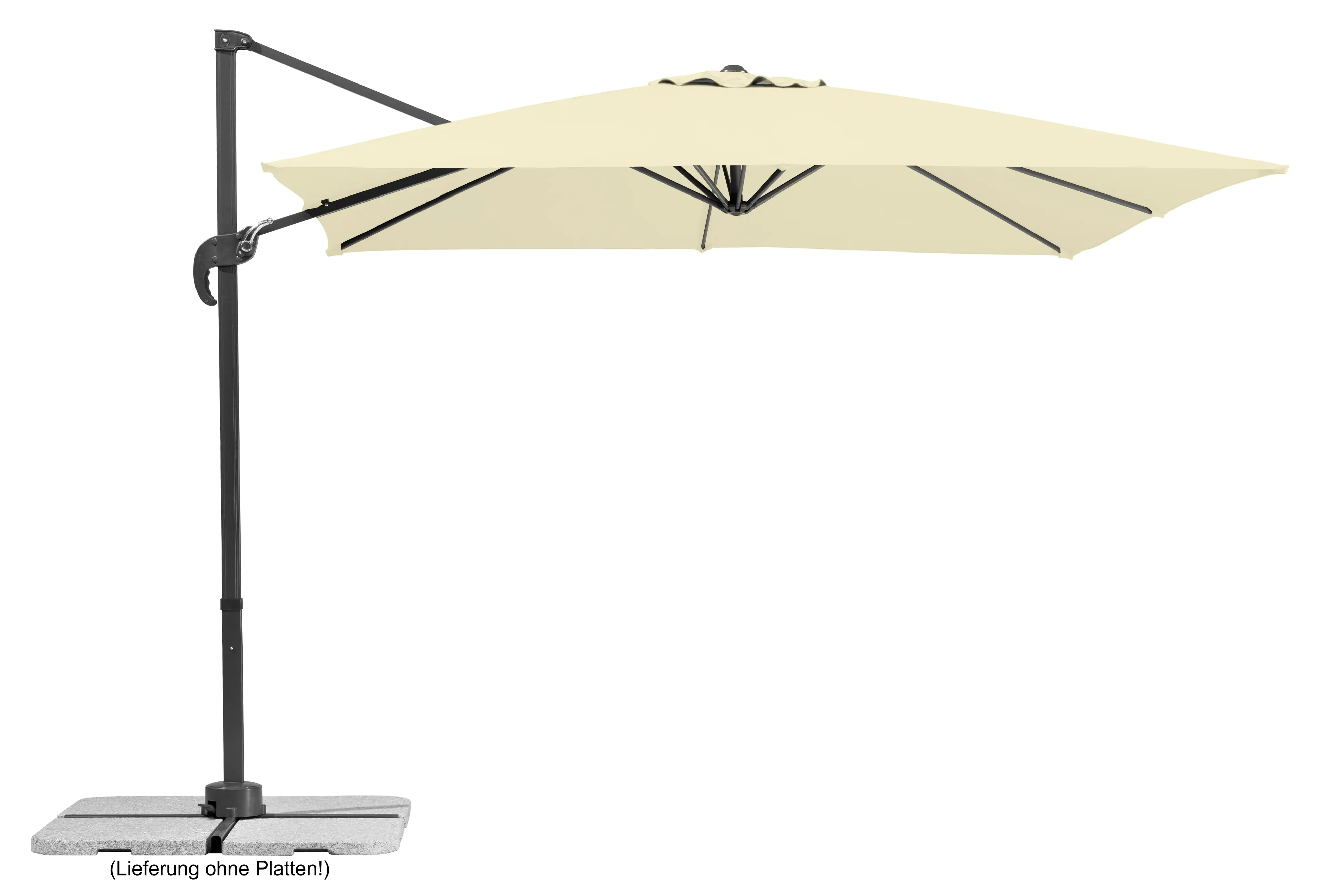 Schneider Ampelschirm Rhodos Junior natur 270 x 270 cm inkl. Sonnenschirmhülle
