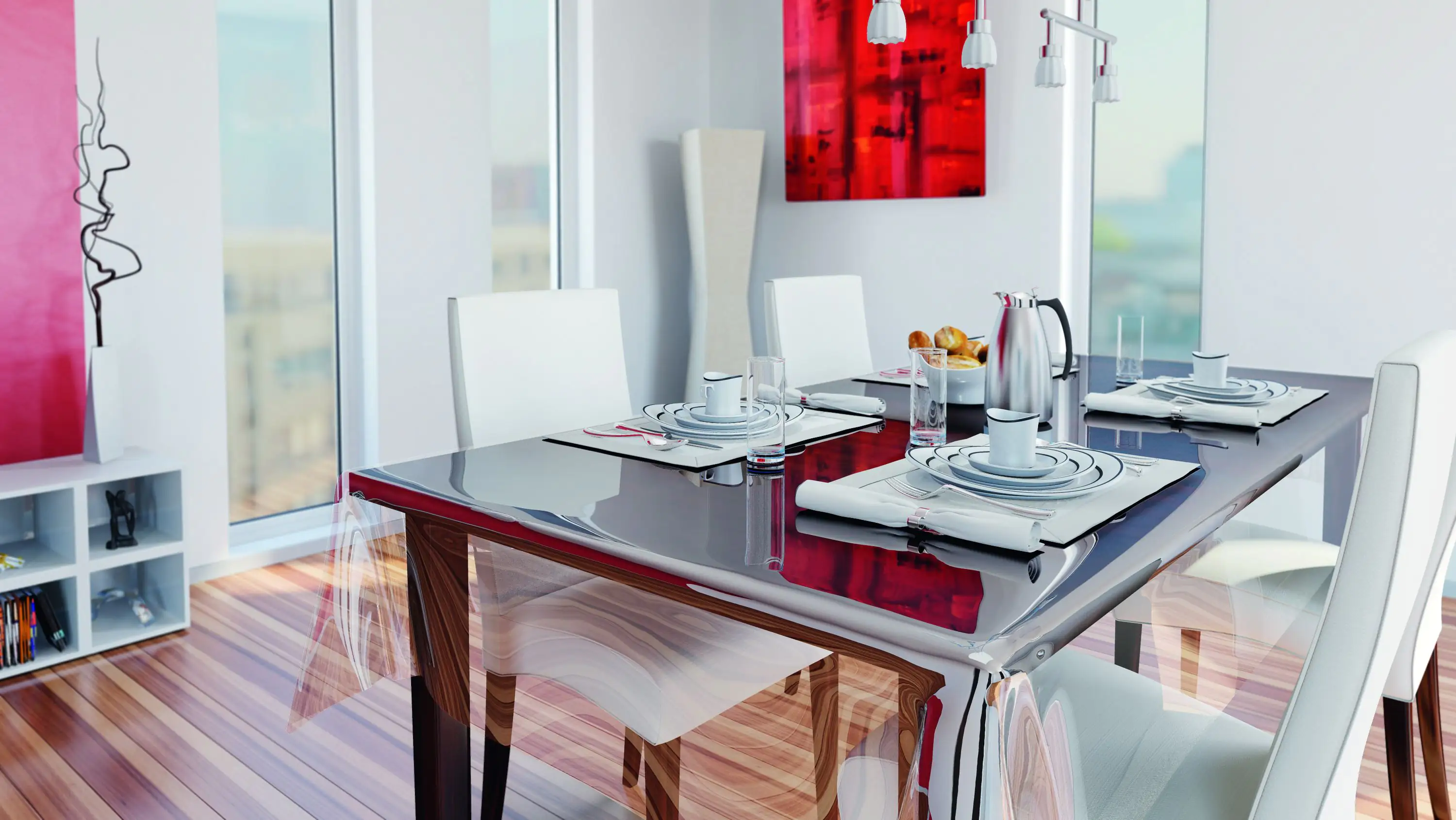 d-c-table Tischbelag Murano Folie glasklar 0,2 mm, 130 cm
