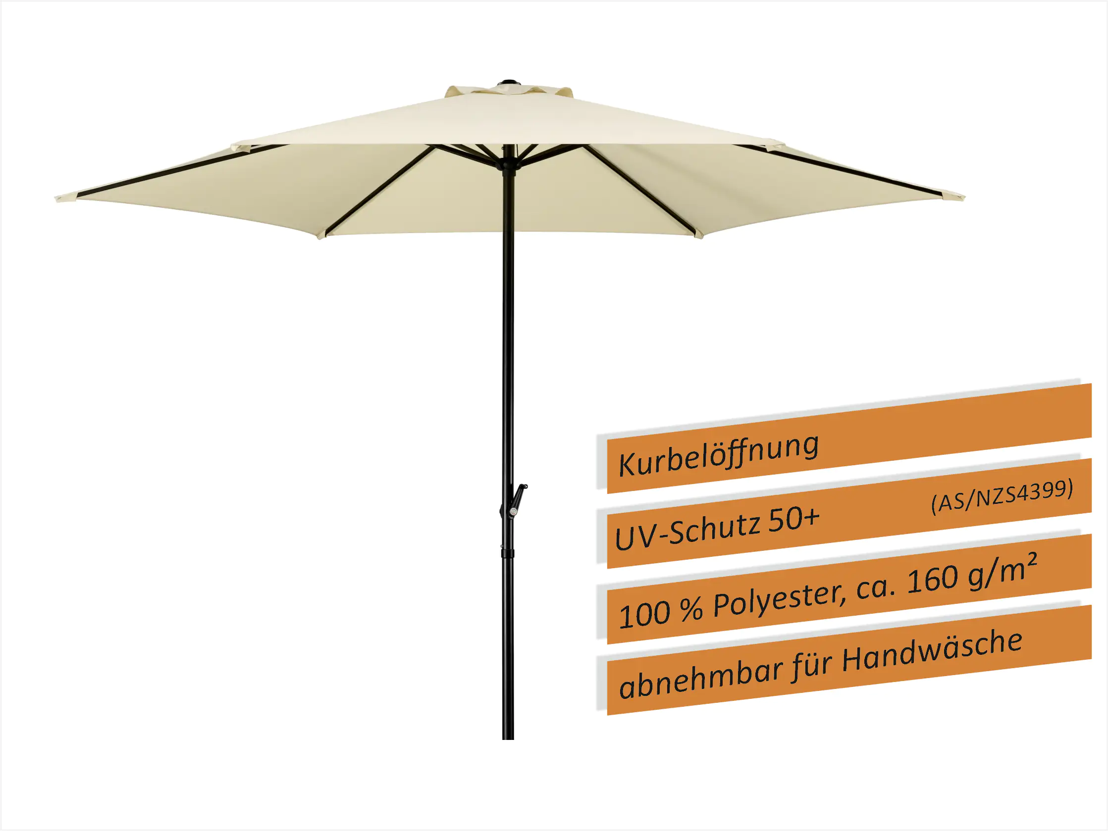 Schneider Sonnenschirm Bergamo natur Ø 300 cm