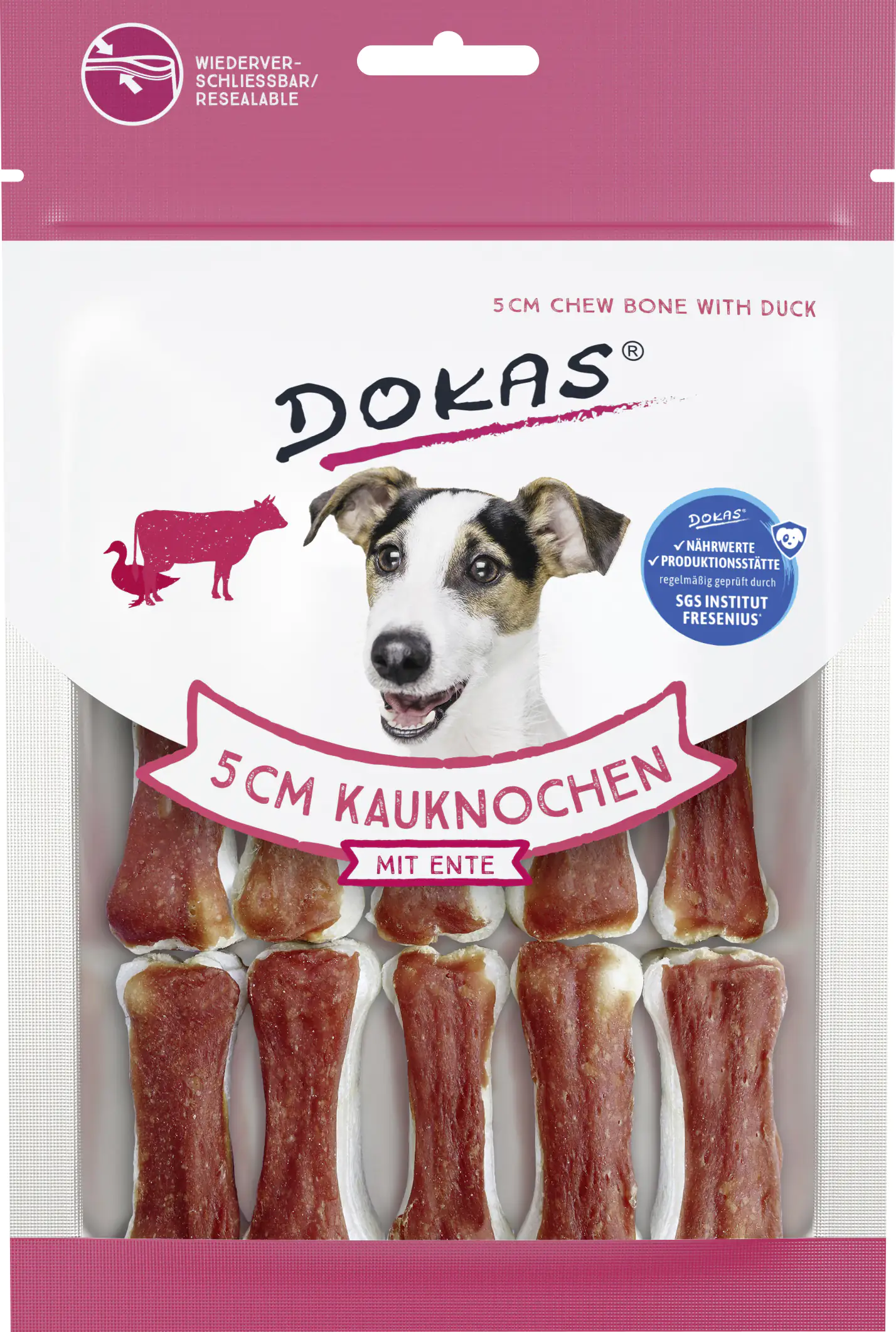 Dokas Kauknochen mit Ente 5 cm