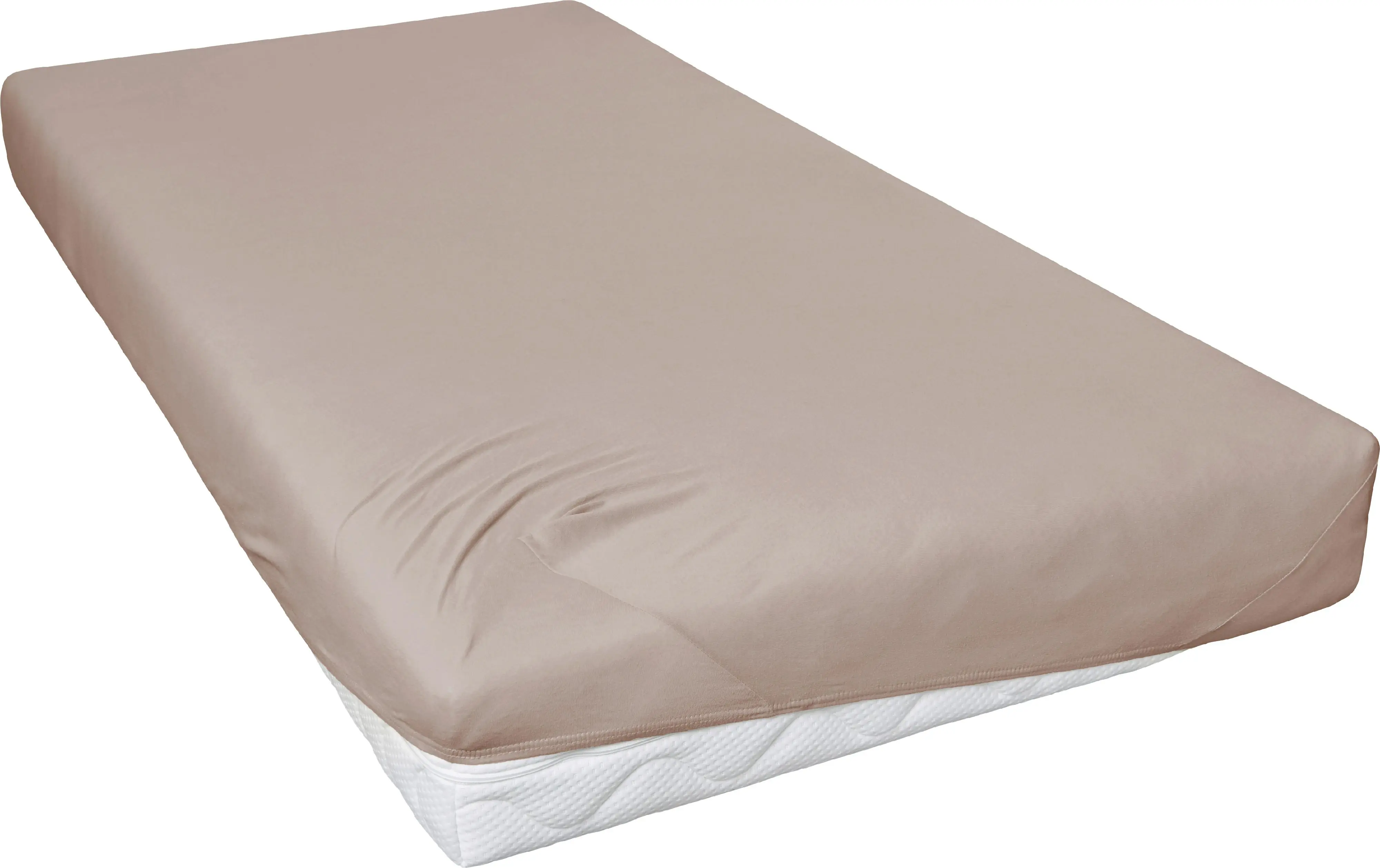 Jersey Spannbettlaken 100 x 200 cm kiesel