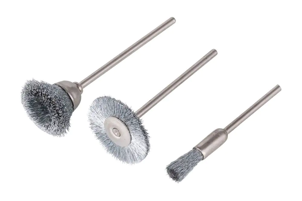 Wolfcraft Mini-Bürsten-Set 3-teilig Edelstahl