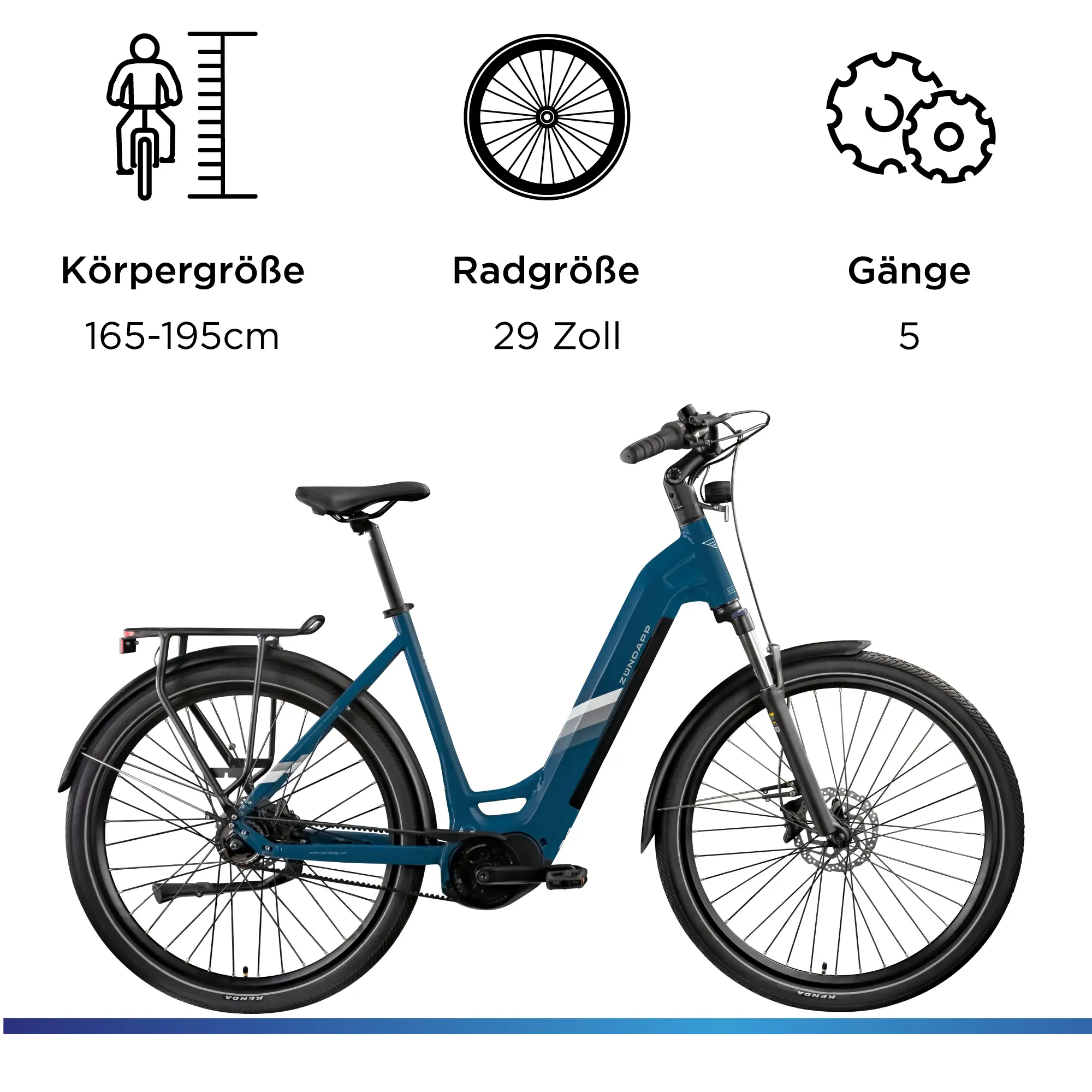 Zündapp E-Bike Trekking X850 Pro 29 Zoll 5-Gang 550 Wh blau